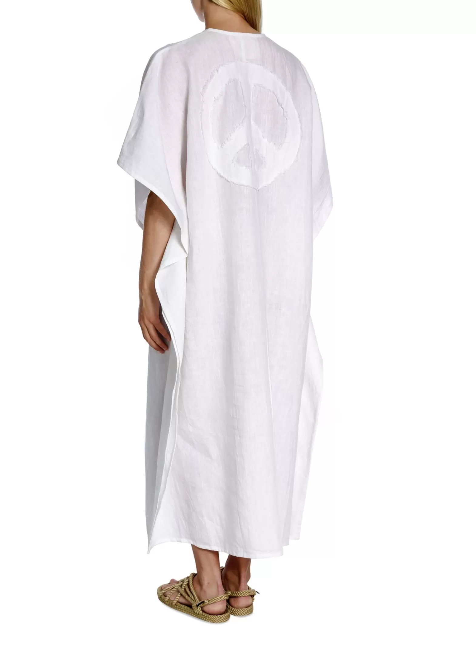 A Perfect Nomad Kaftan Let There Be Peace White^ Klänningar