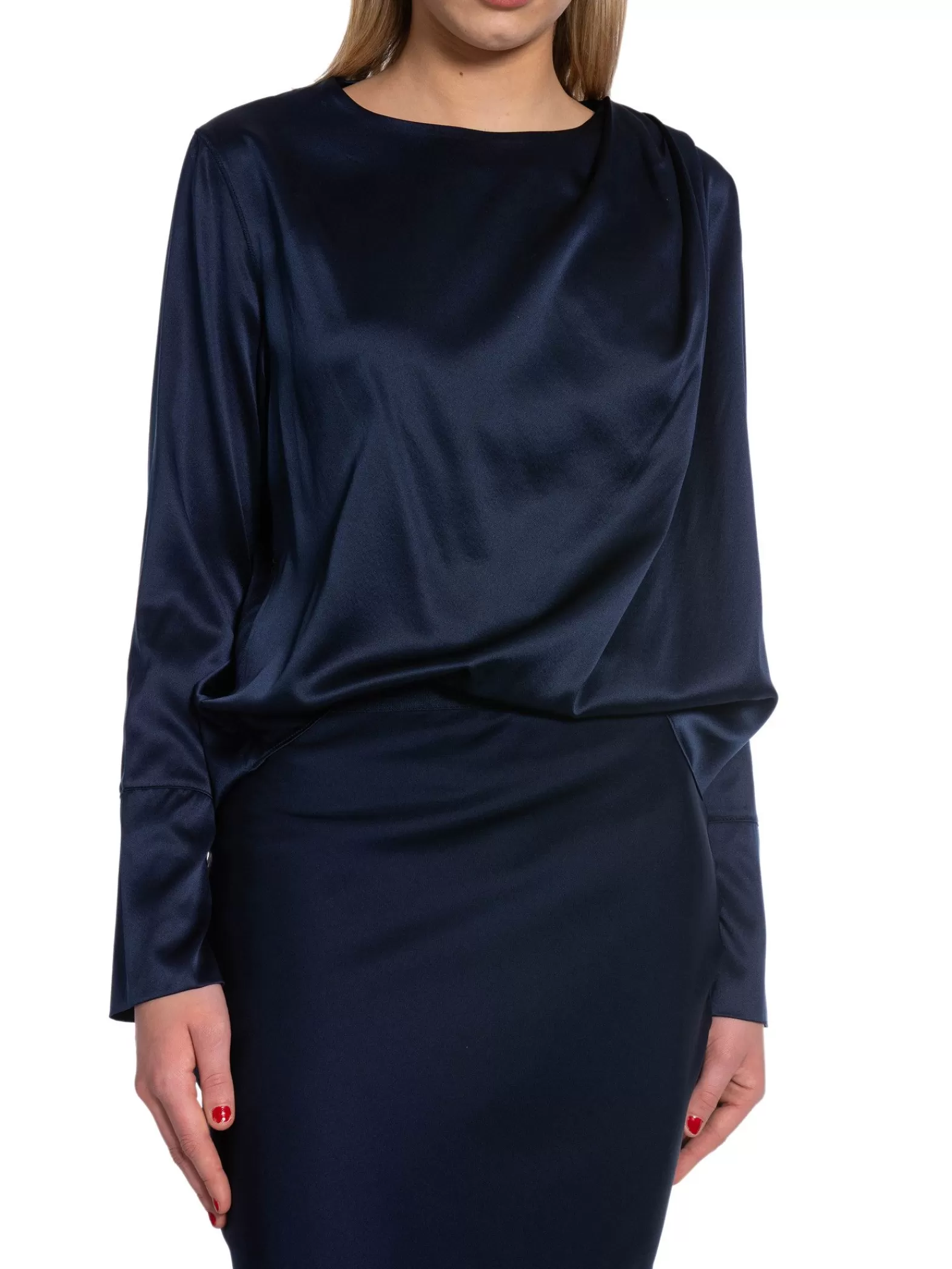 Ahlvar Gallery Blus Zuri Midnight Blue^ Blusar