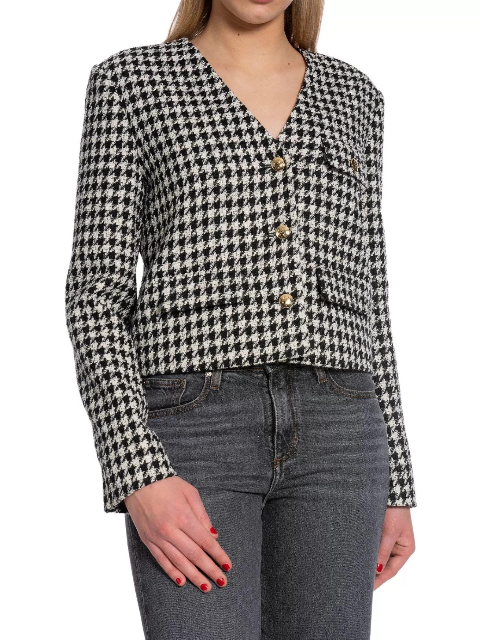 Anine Bing Jacka Cara Cream And Black Houndstooth^ Jackor & Kappor