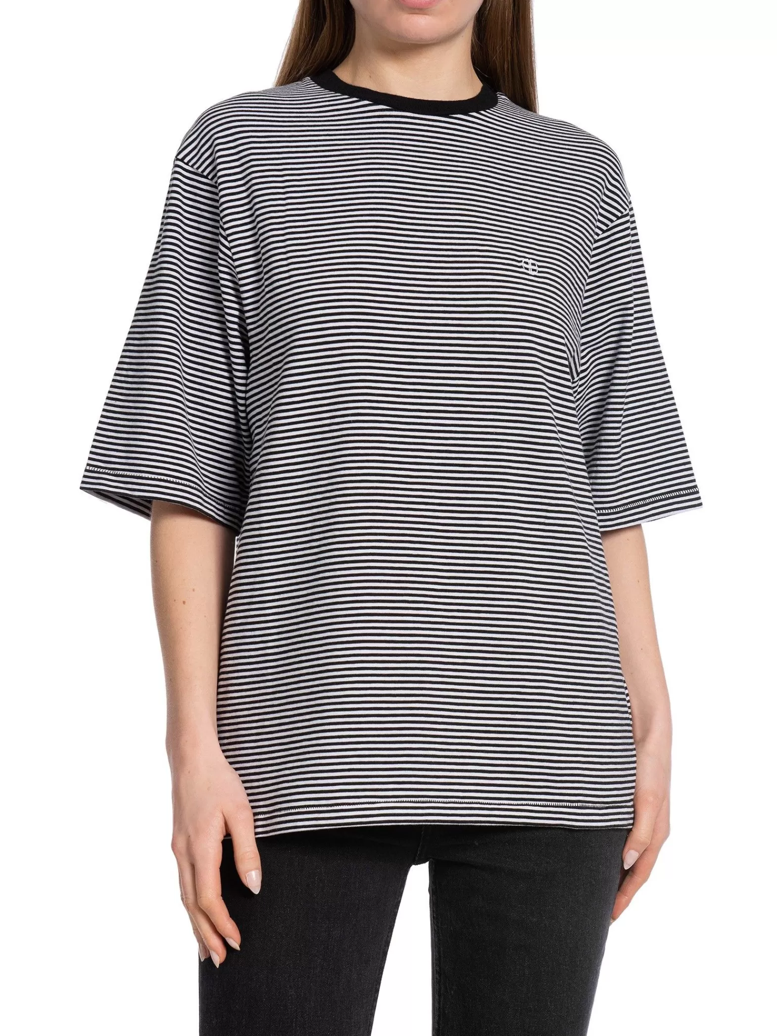 Anine Bing Topp Bo Black And White Stripe^ Toppar