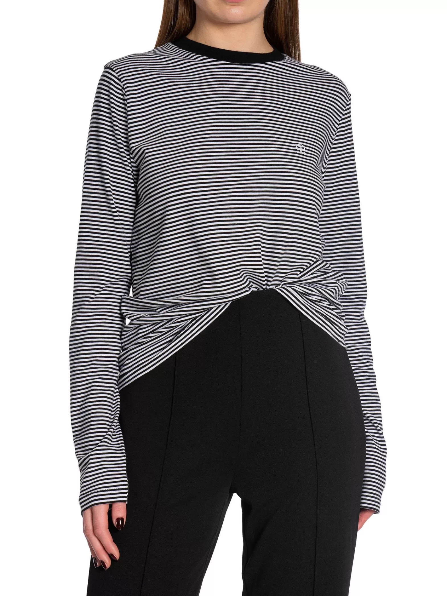 Anine Bing Topp Rylan Black And White Stripe^ Toppar