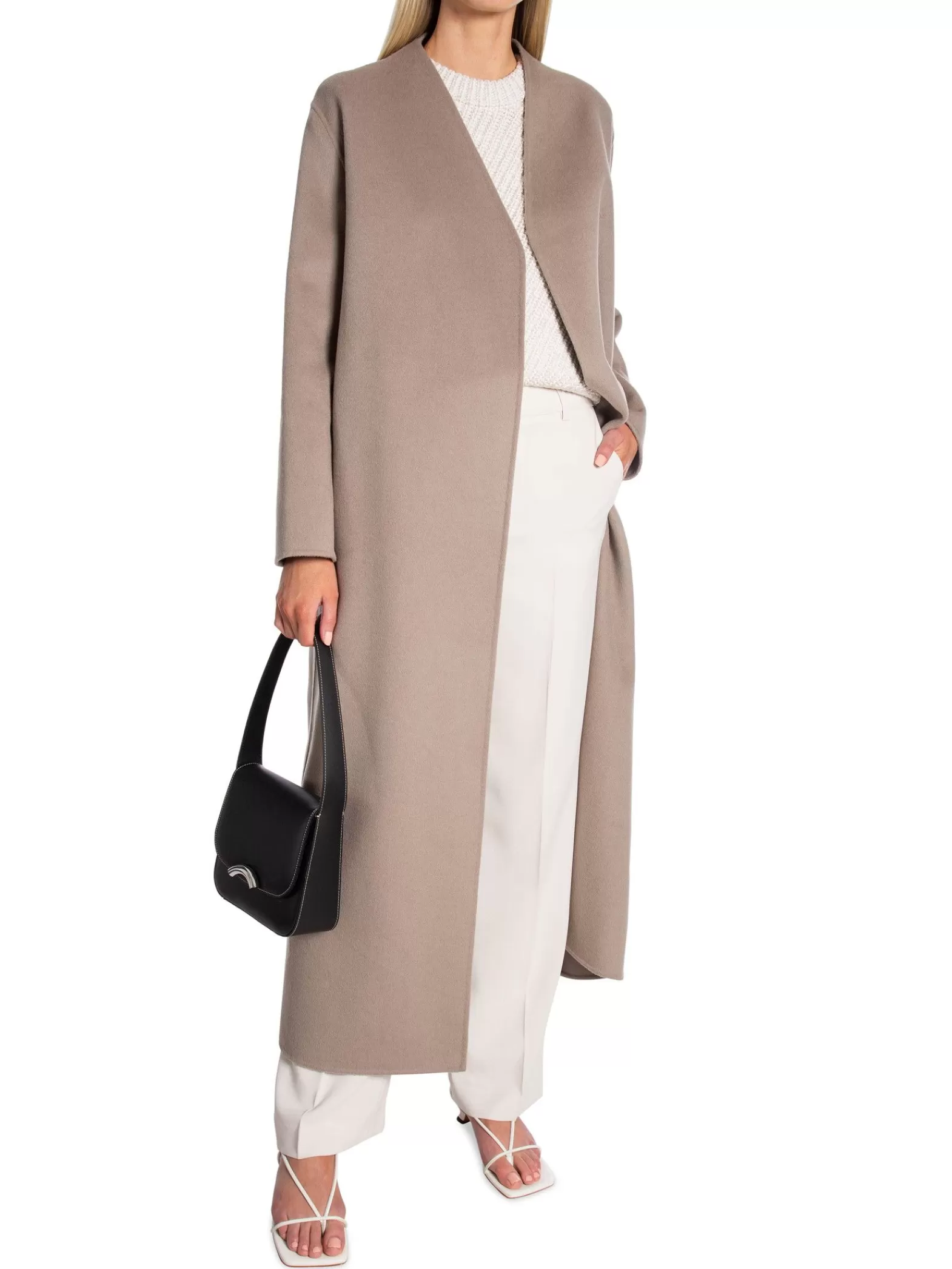 Calvin Klein Kappa Double Faced Wool Maxi Cinder^ Jackor & Kappor