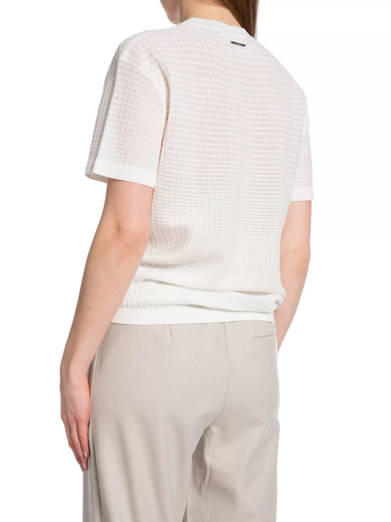 Calvin Klein Topp Geometric Knit Bright White^ Toppar