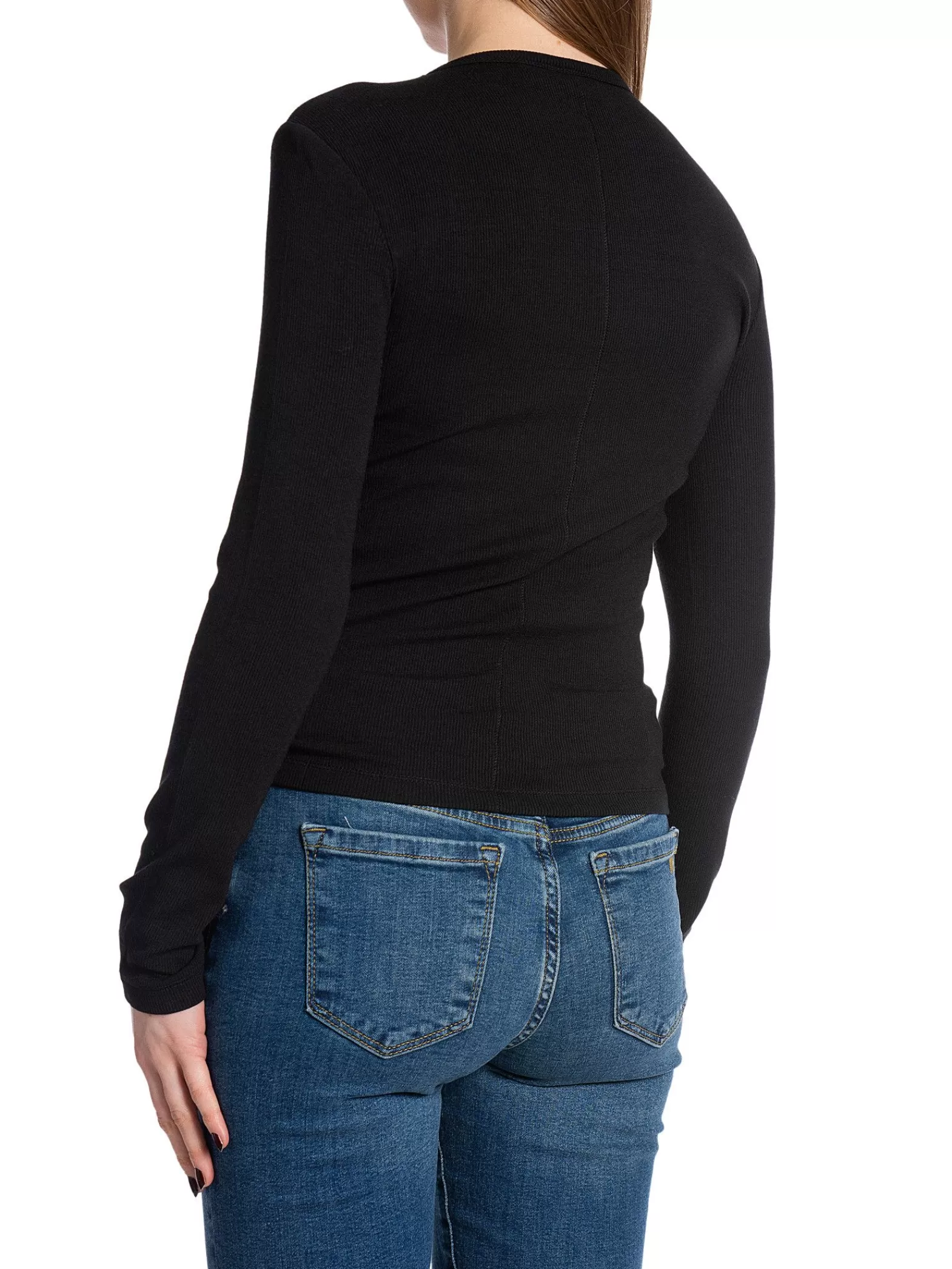 Calvin Klein Topp Modal Rib Gathered Black^ Toppar