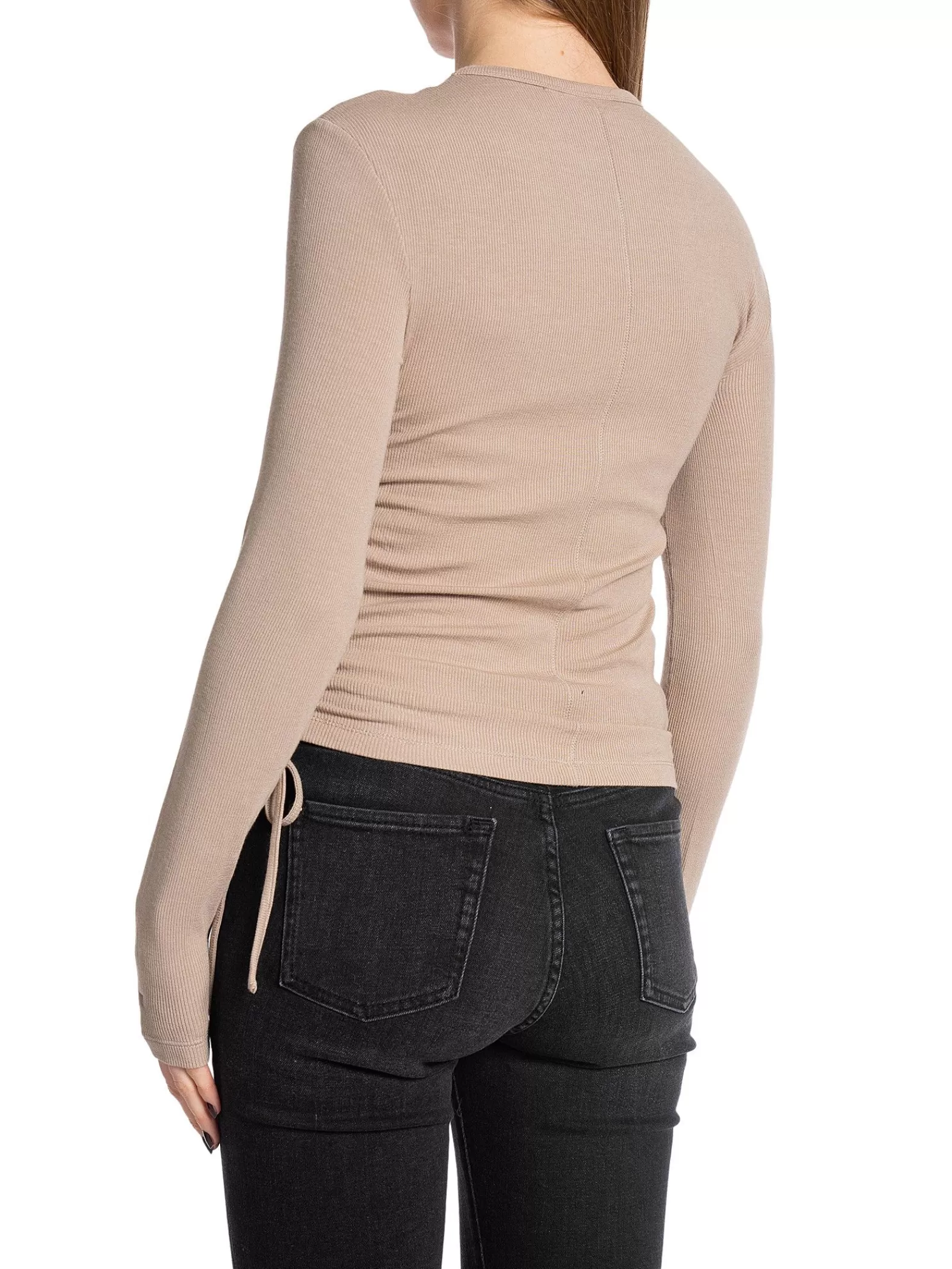 Calvin Klein Topp Modal Rib Gathered Neutral Taupe^ Toppar