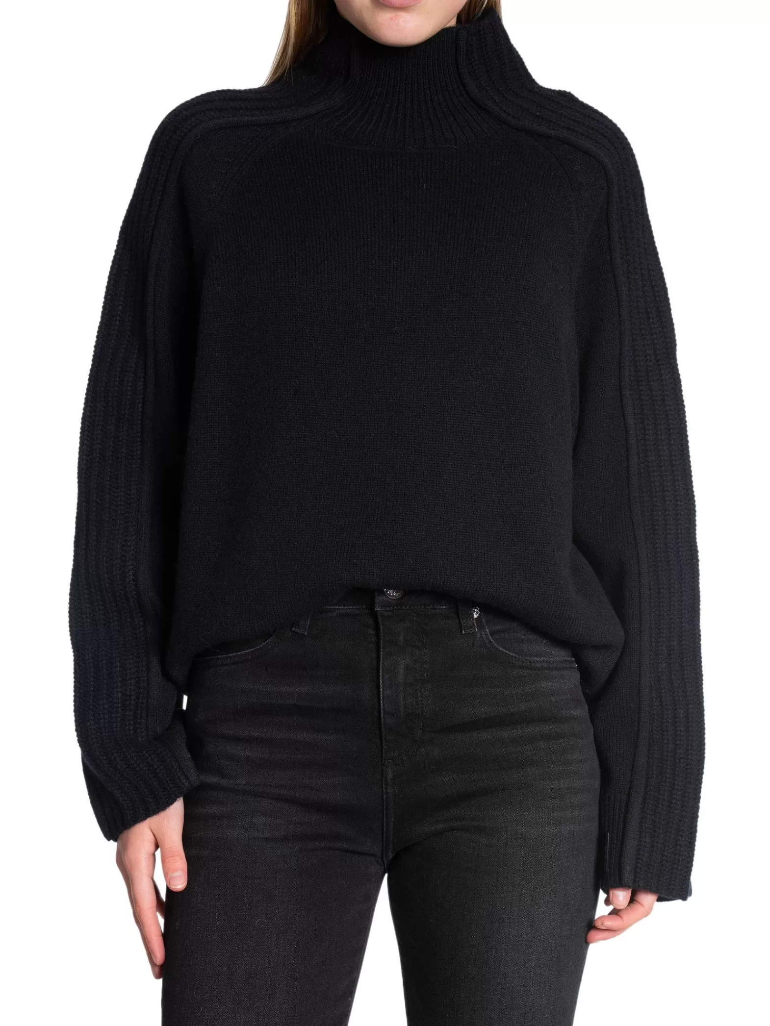 Calvin Klein Troja Rycycled Wool Mock Neck Black^ Tröjor & Koftor