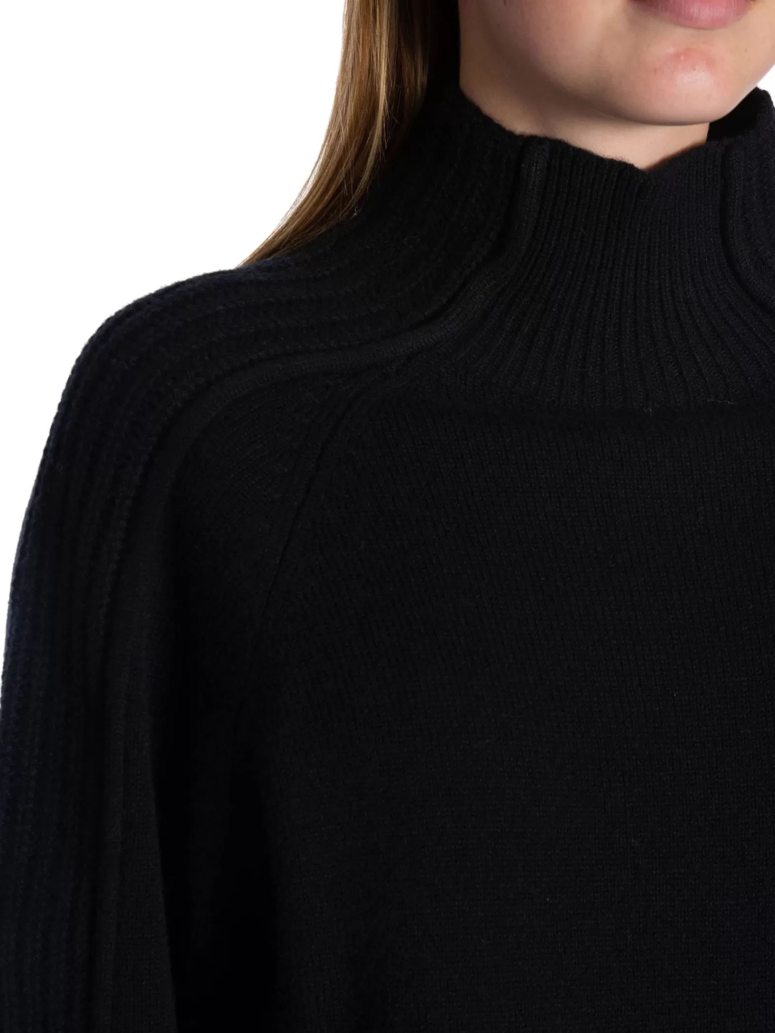 Calvin Klein Troja Rycycled Wool Mock Neck Black^ Tröjor & Koftor