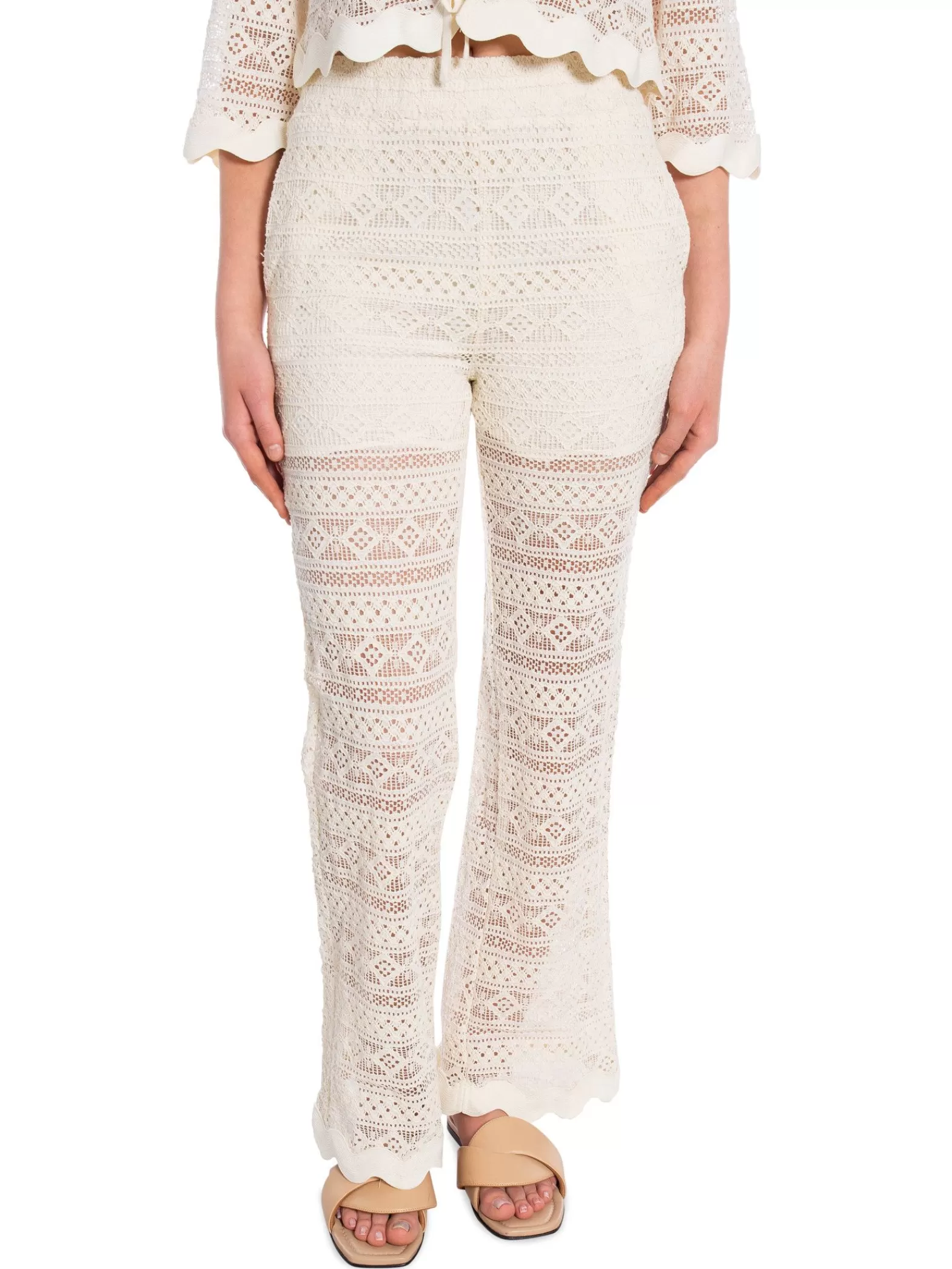 Co´couture Co'Couture Byxa Lara Crochet Off White^ Byxor