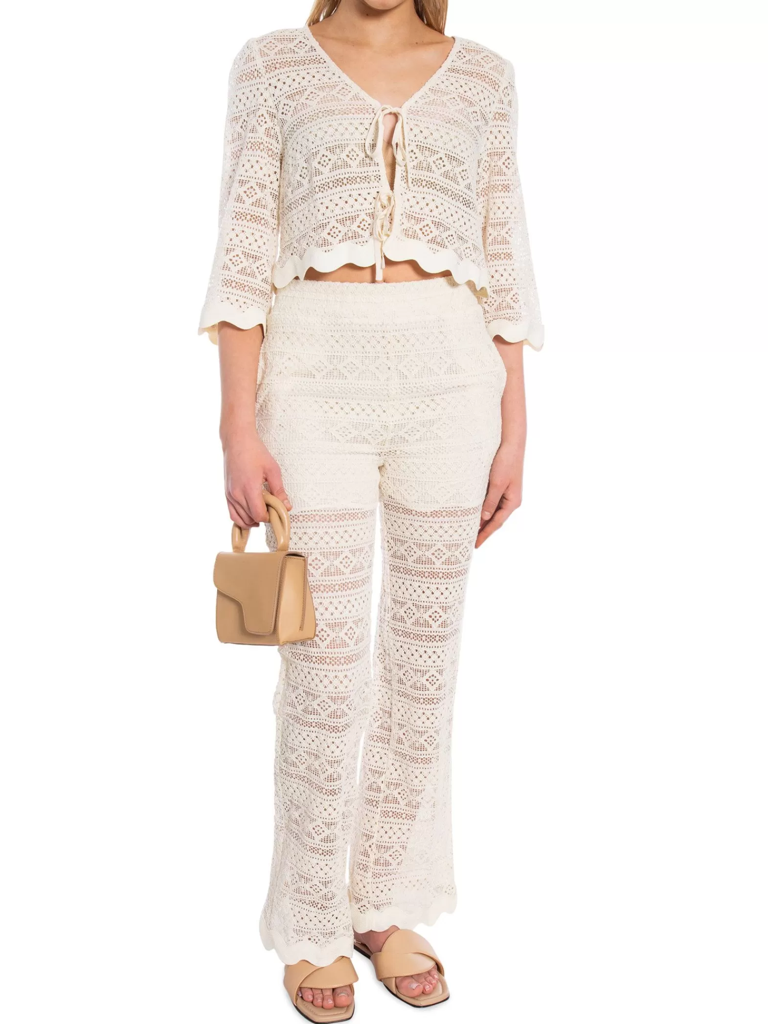 Co´couture Co'Couture Byxa Lara Crochet Off White^ Byxor