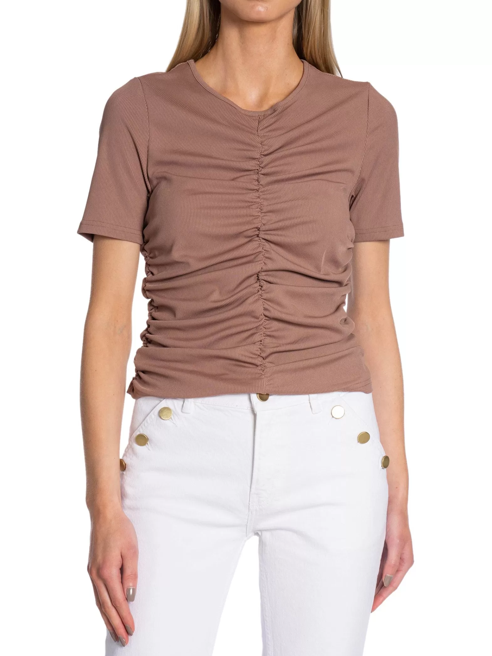 Co´couture Topp Rina Rib Walnut^ Toppar