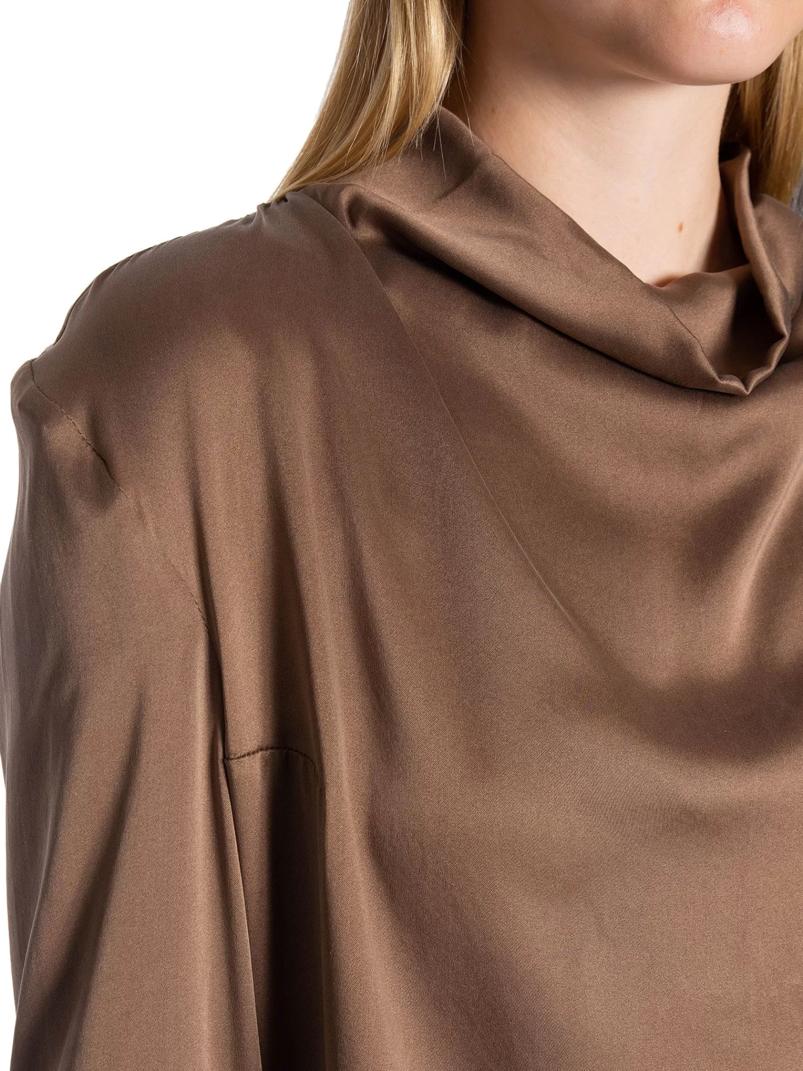 DANTE6 Blus Ipsum Silk Drapey Pure Taupe^ Blusar