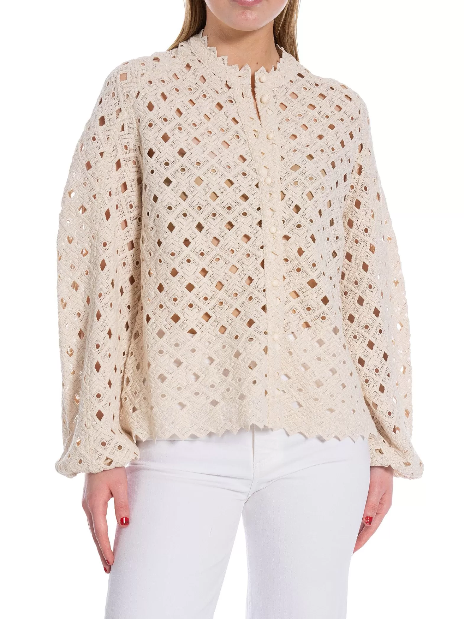 DANTE6 Topp Afira Sculped Lace Butter Cream^ Toppar