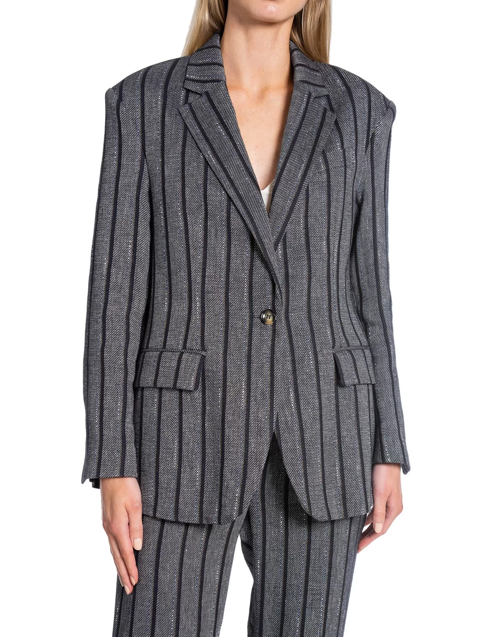 DAY Kavaj Allen Cotton Blend Stripe Black^ Kavajer