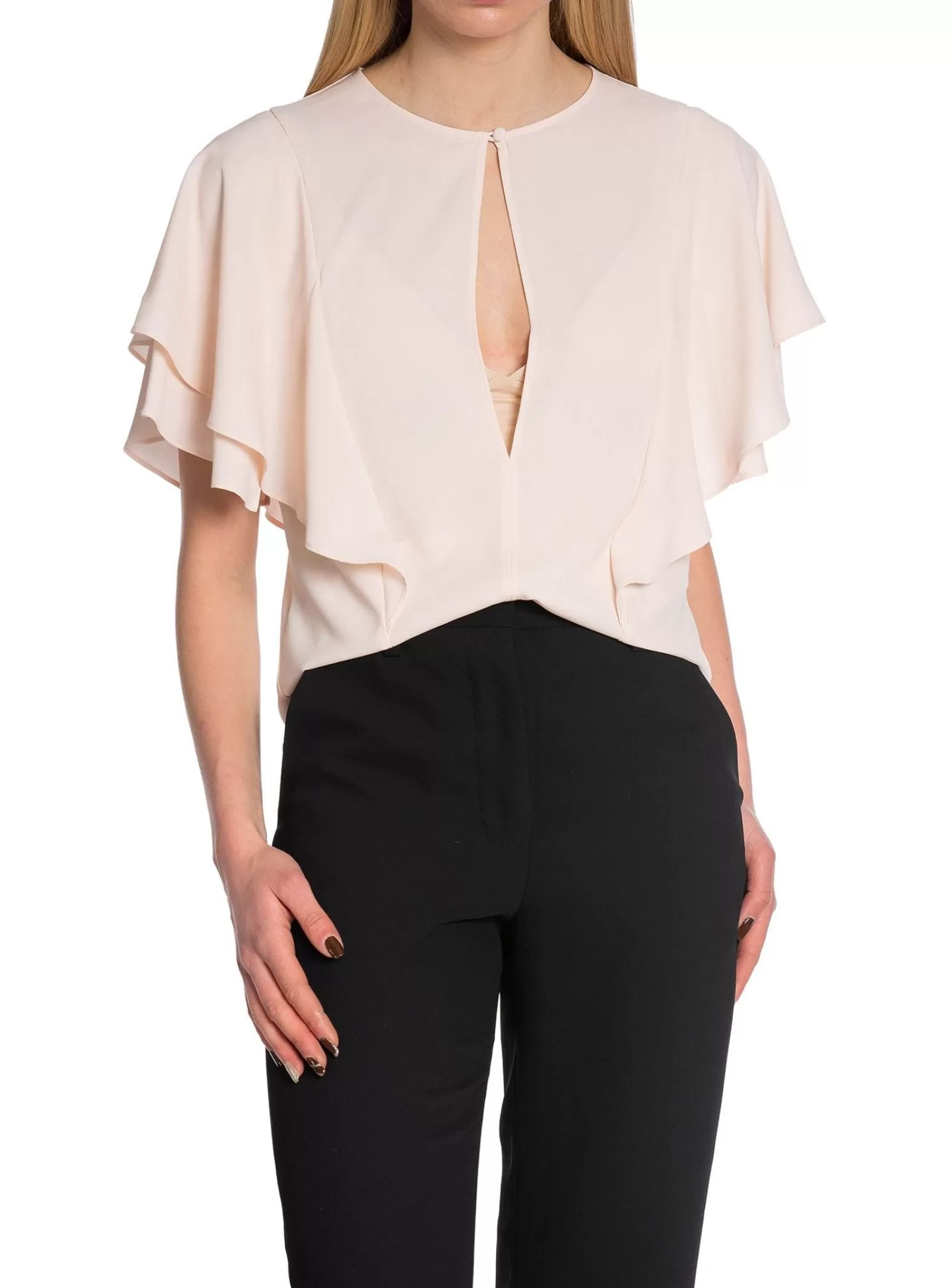 Filippa K Blus Frill Sleevepale Rose^ Blusar