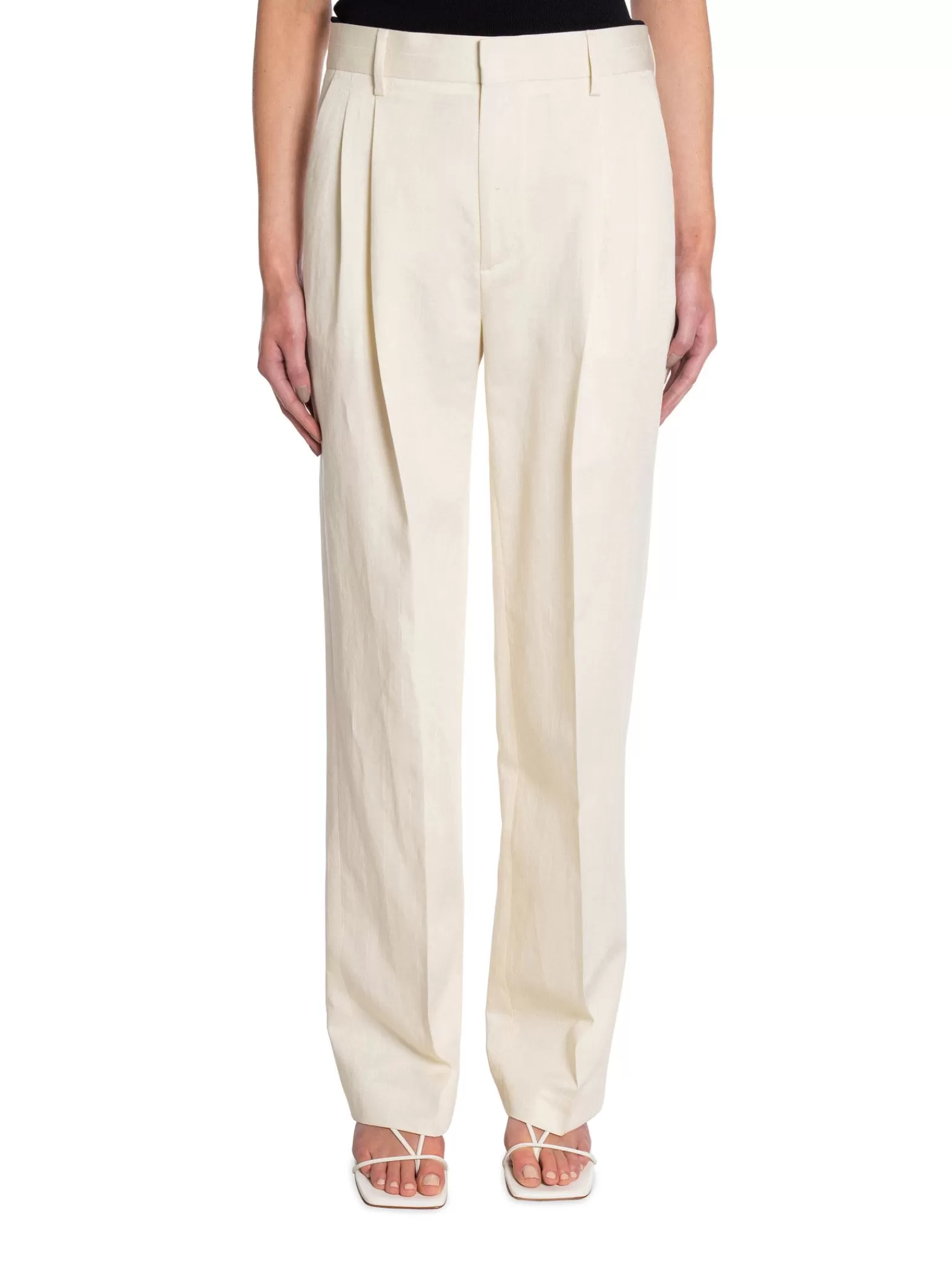 Filippa K Byxa Pleated Pinstripe Bone^ Byxor