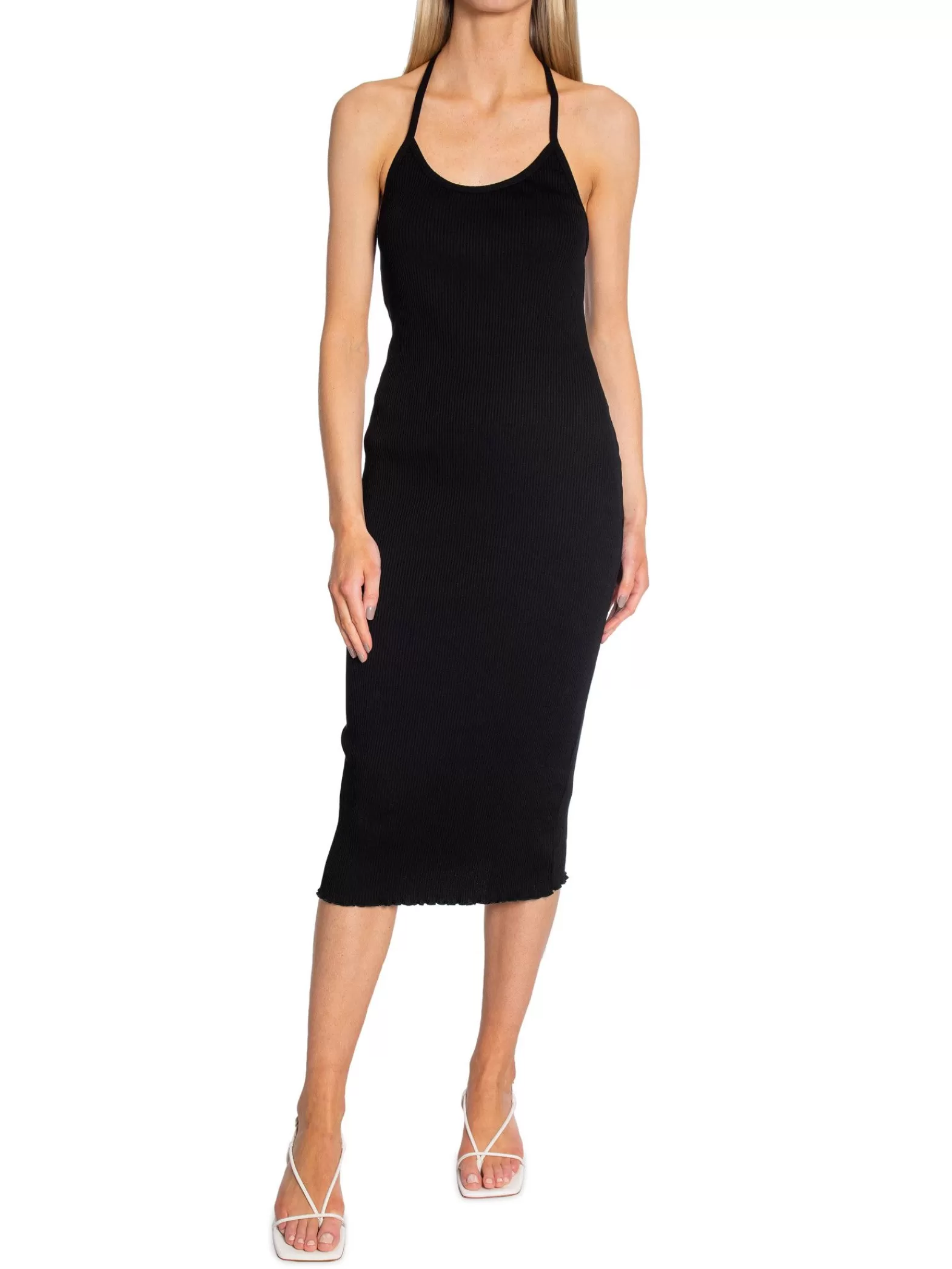 Filippa K Klanning Rib Halter Black^ Klänningar