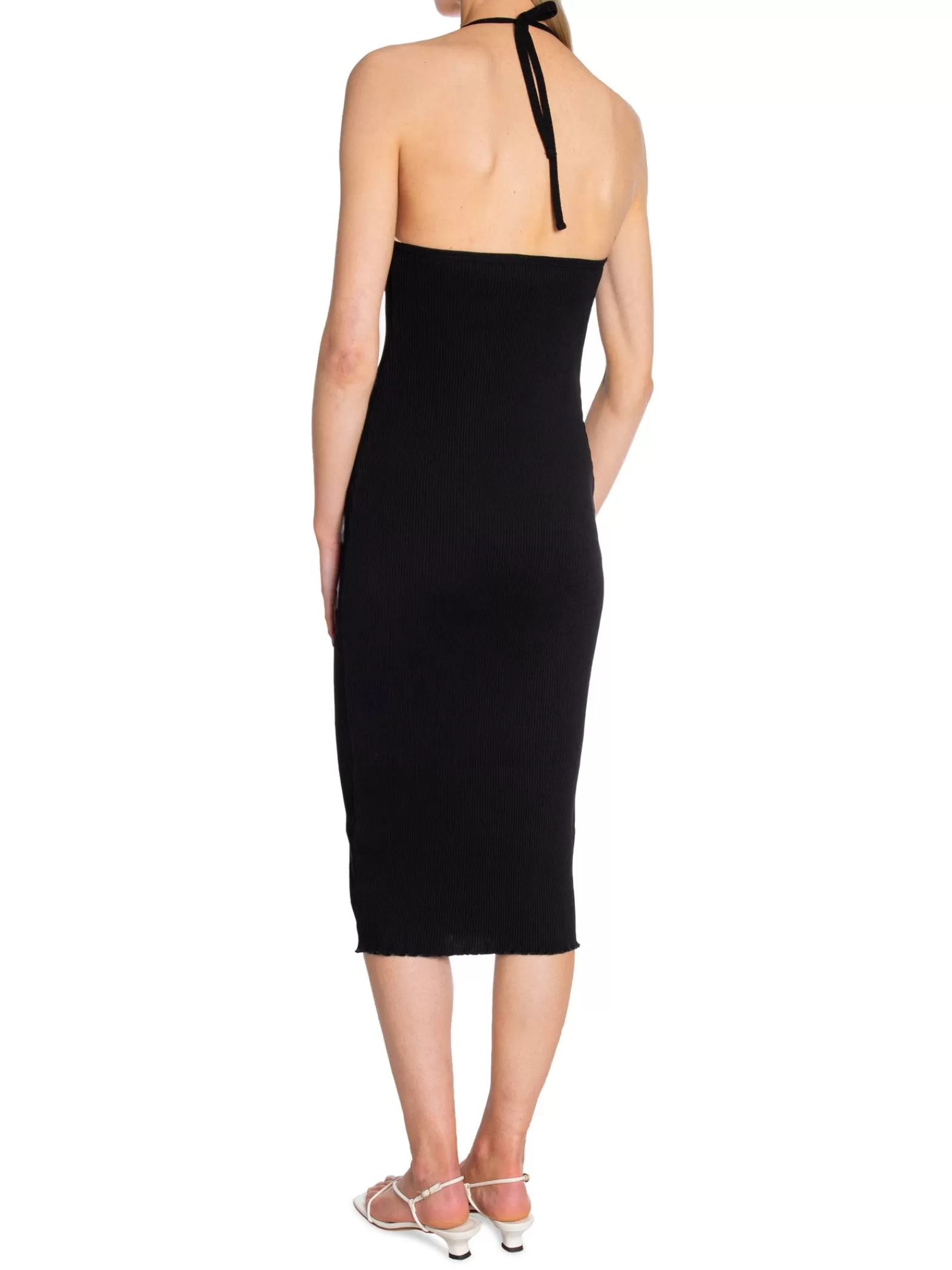 Filippa K Klanning Rib Halter Black^ Klänningar