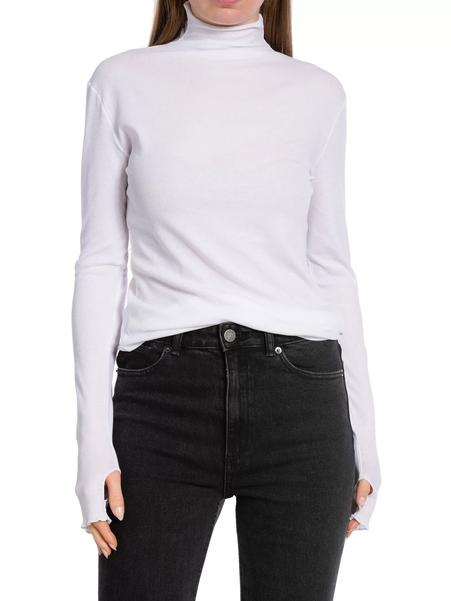 Filippa K Topp Rib Mock Neck White^ Toppar