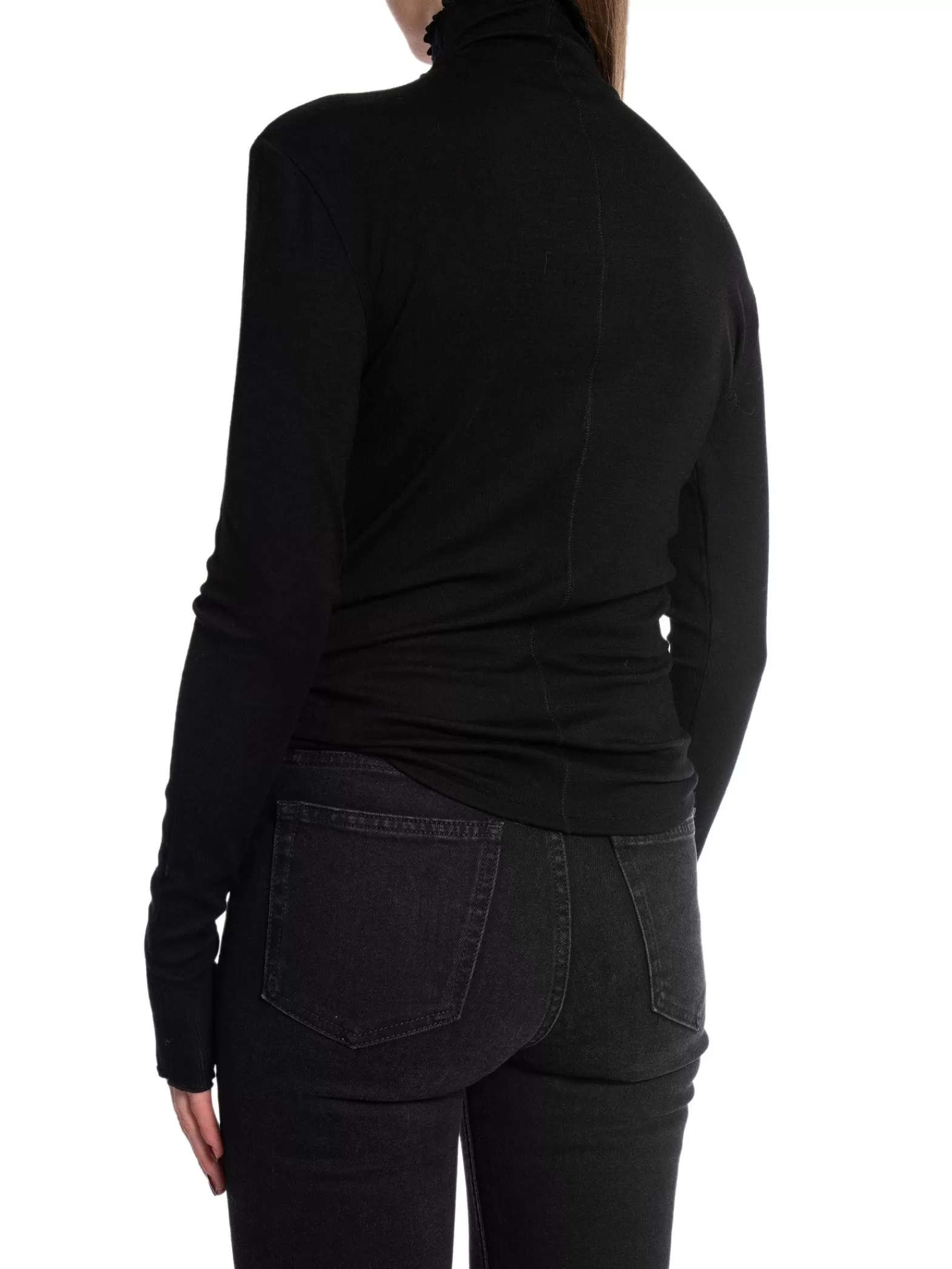 Filippa K Topp Sheer Wool Mock Black^ Tröjor & Koftor