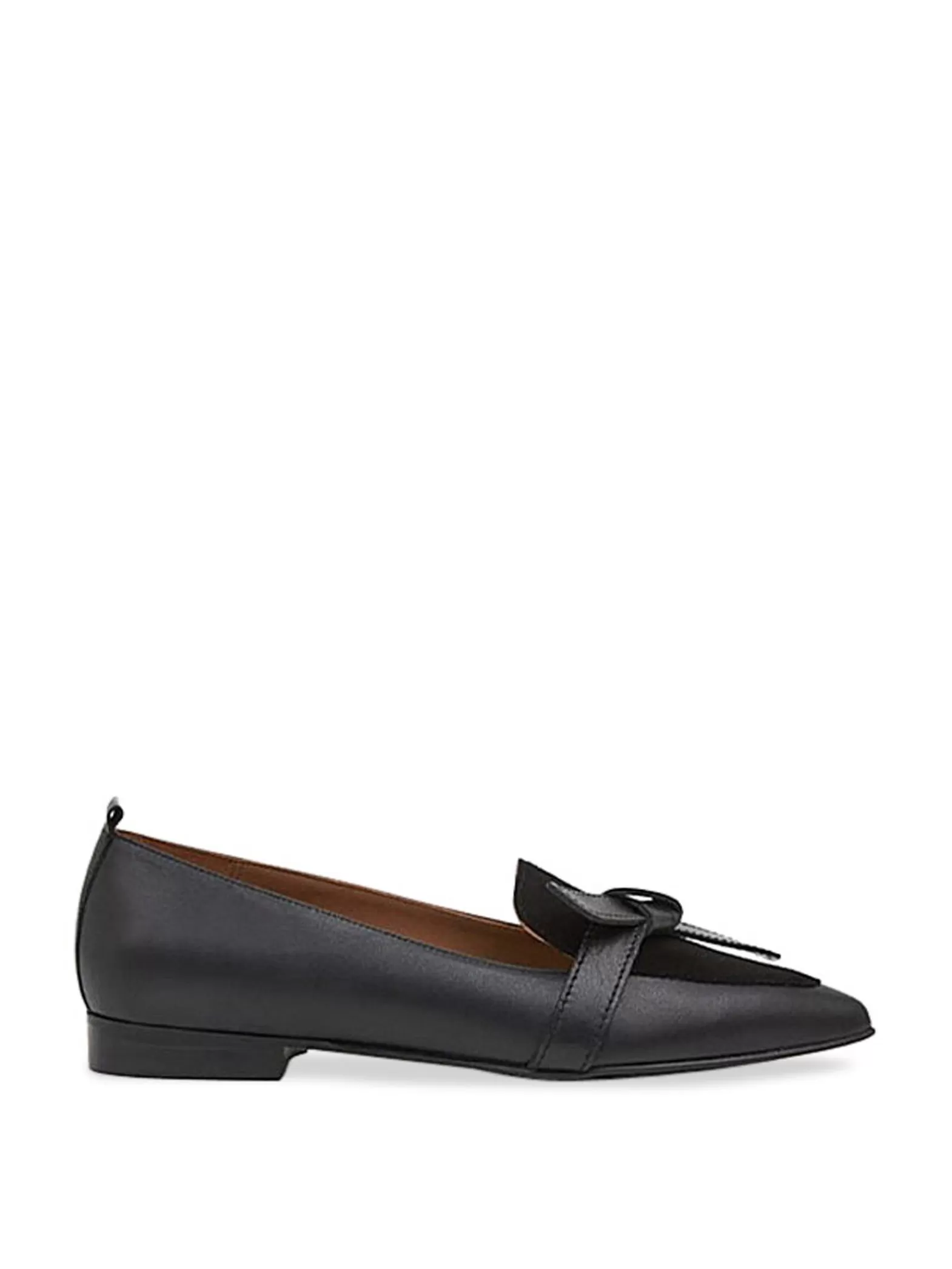 Flattered Ballerina Ally Black Leather/Suede^ Ballerina