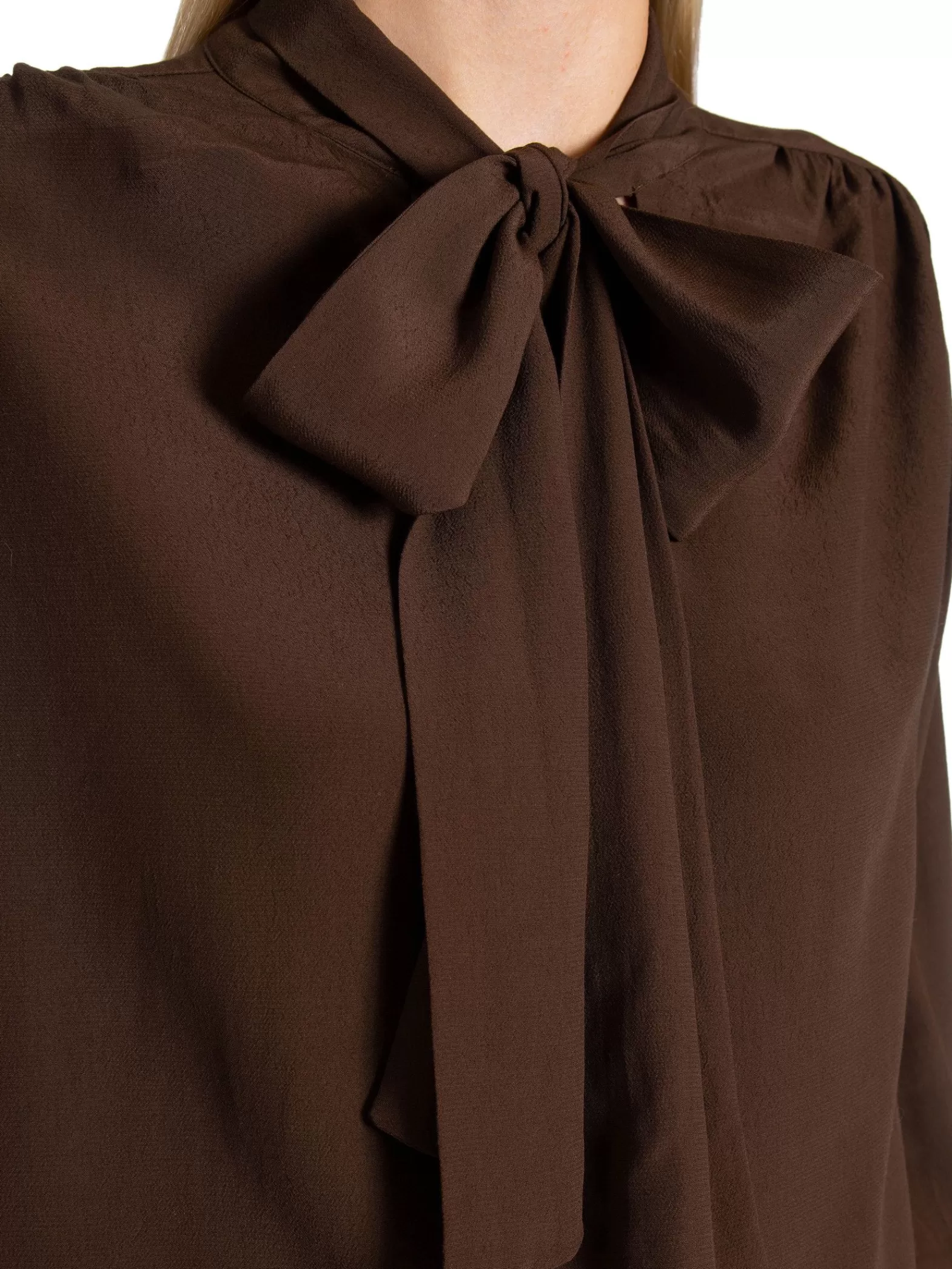 GANT Blus Bow Rich Brown^ Blusar