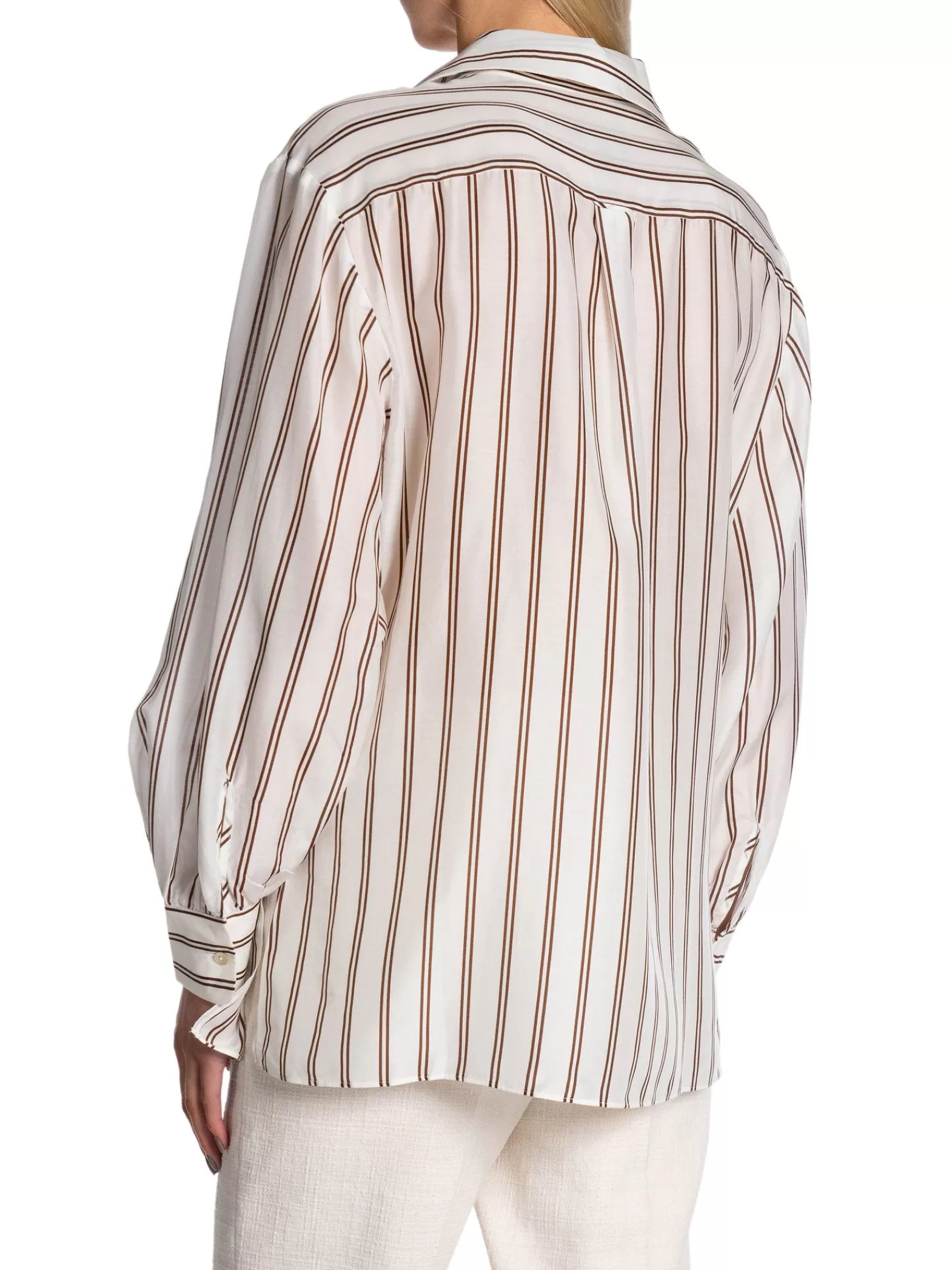 GANT Blus V-Neck Stripe Eggshell^ Blusar