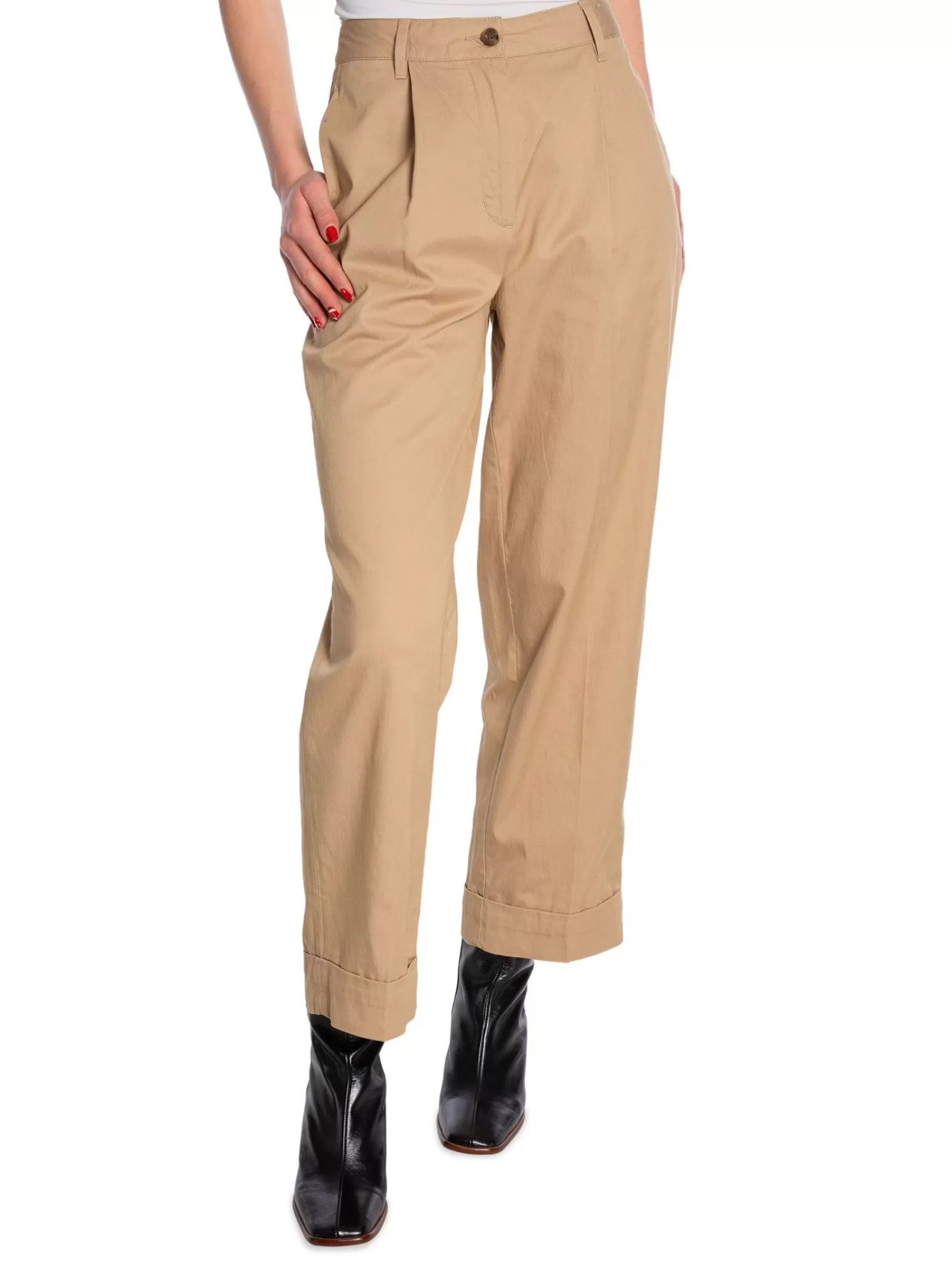 GANT Byxa D2. Relaxed Turn Up Chinos Dark Khaki^ Byxor