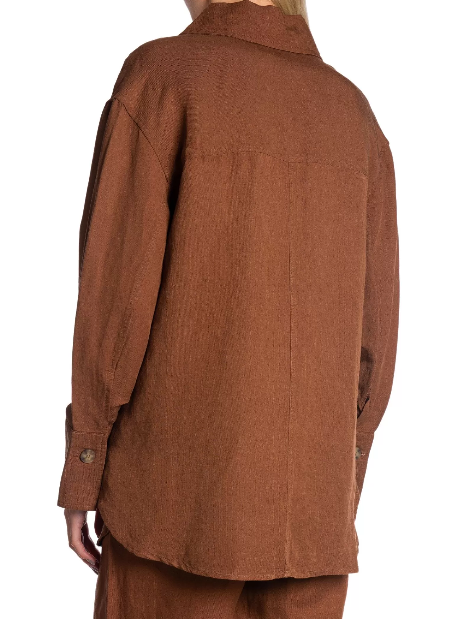 GANT Jacka Linen Viscose Shirt Mahogany Brown^ Jackor & Kappor