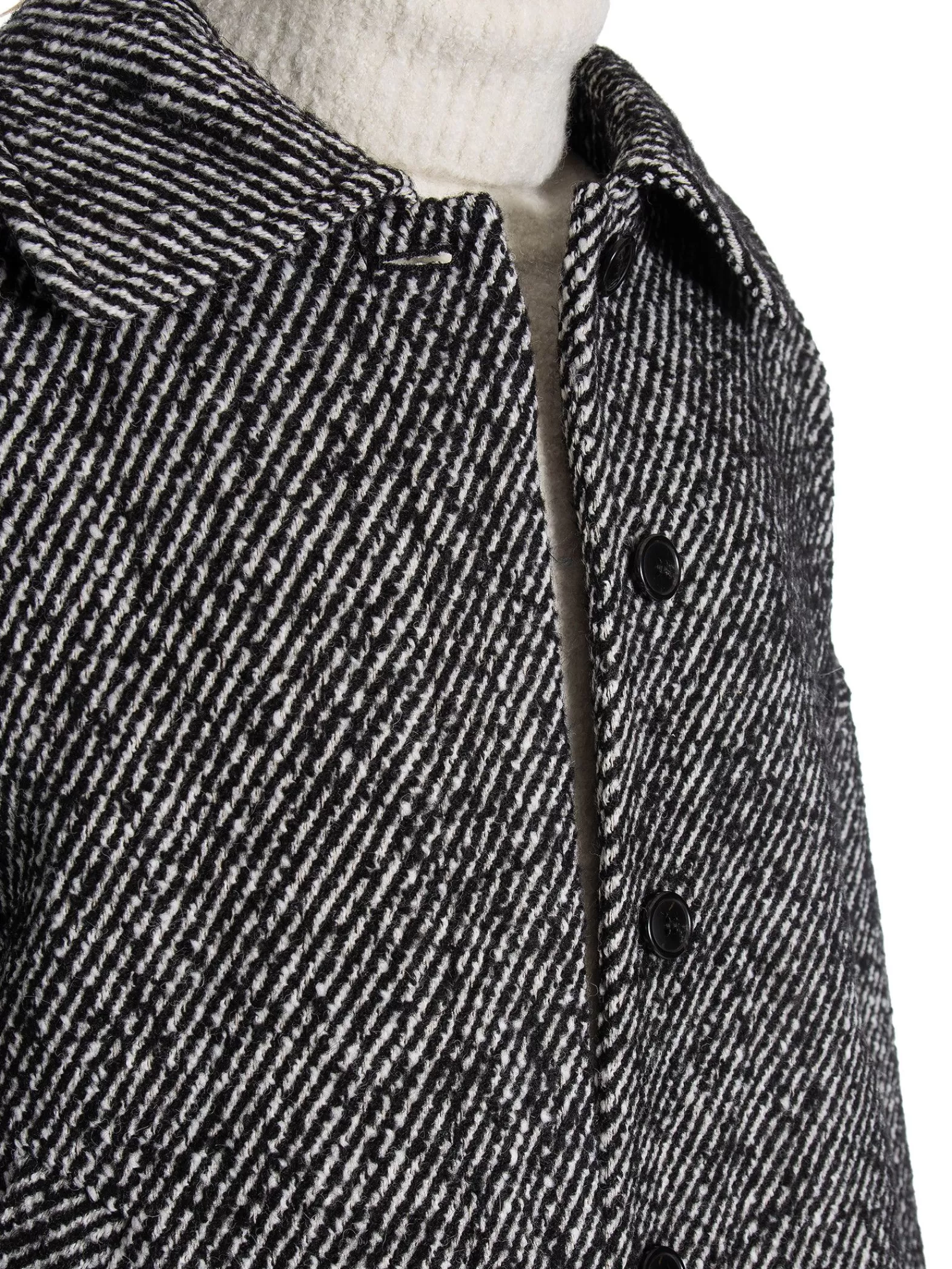 GANT Jacka Pattern Cropped Wool Charcoal Melange^ Jackor & Kappor