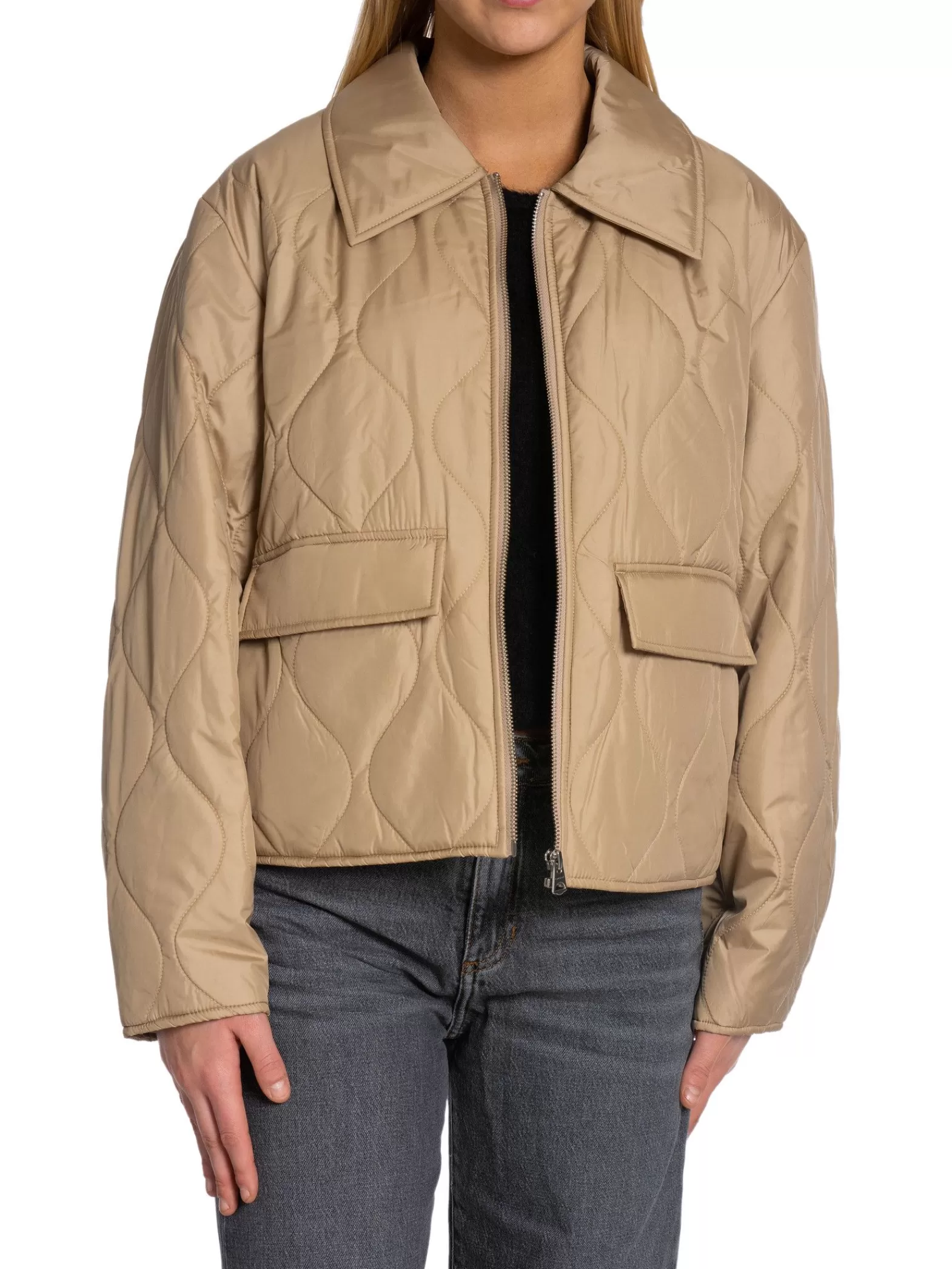 GANT Jacka Quilted Collarred Dark Khaki^ Jackor & Kappor