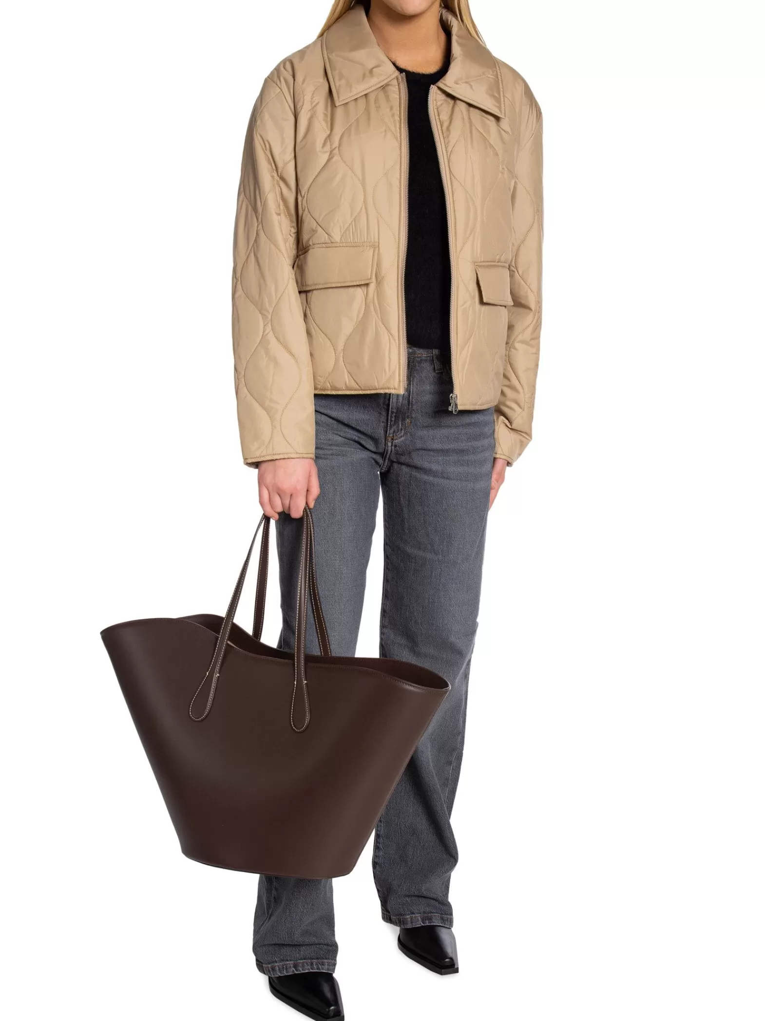 GANT Jacka Quilted Collarred Dark Khaki^ Jackor & Kappor