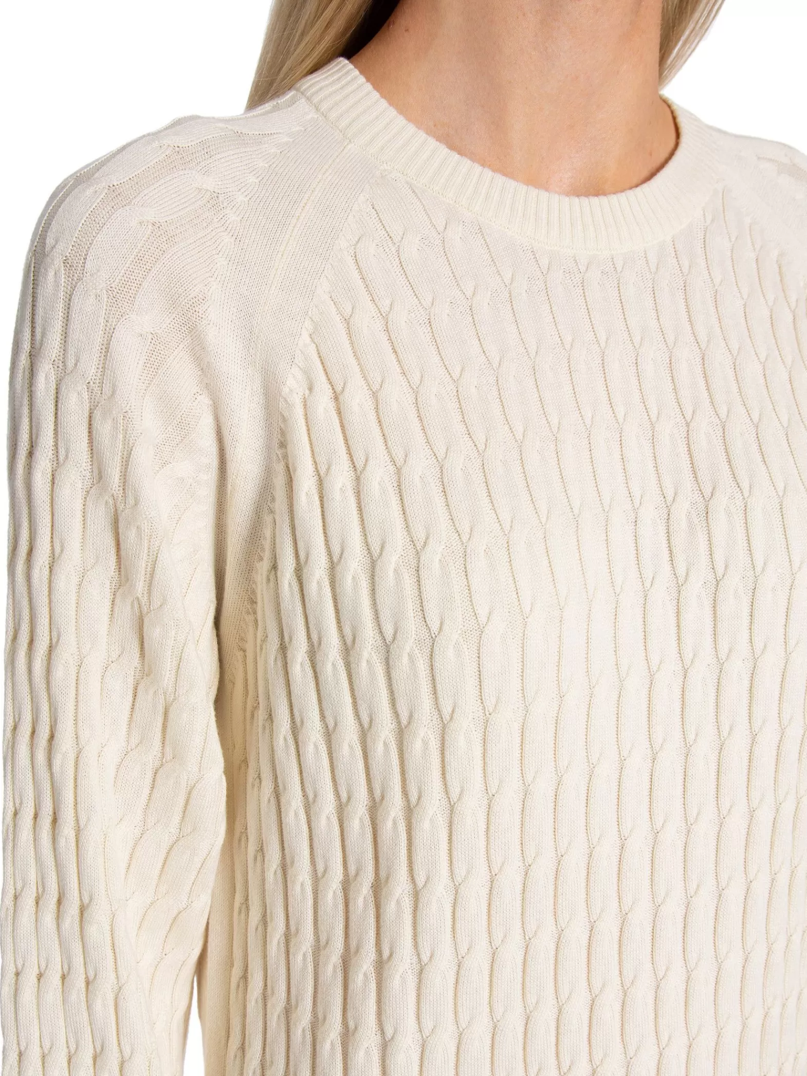 GANT Klanning Cable C-Neck Cream^ Klänningar