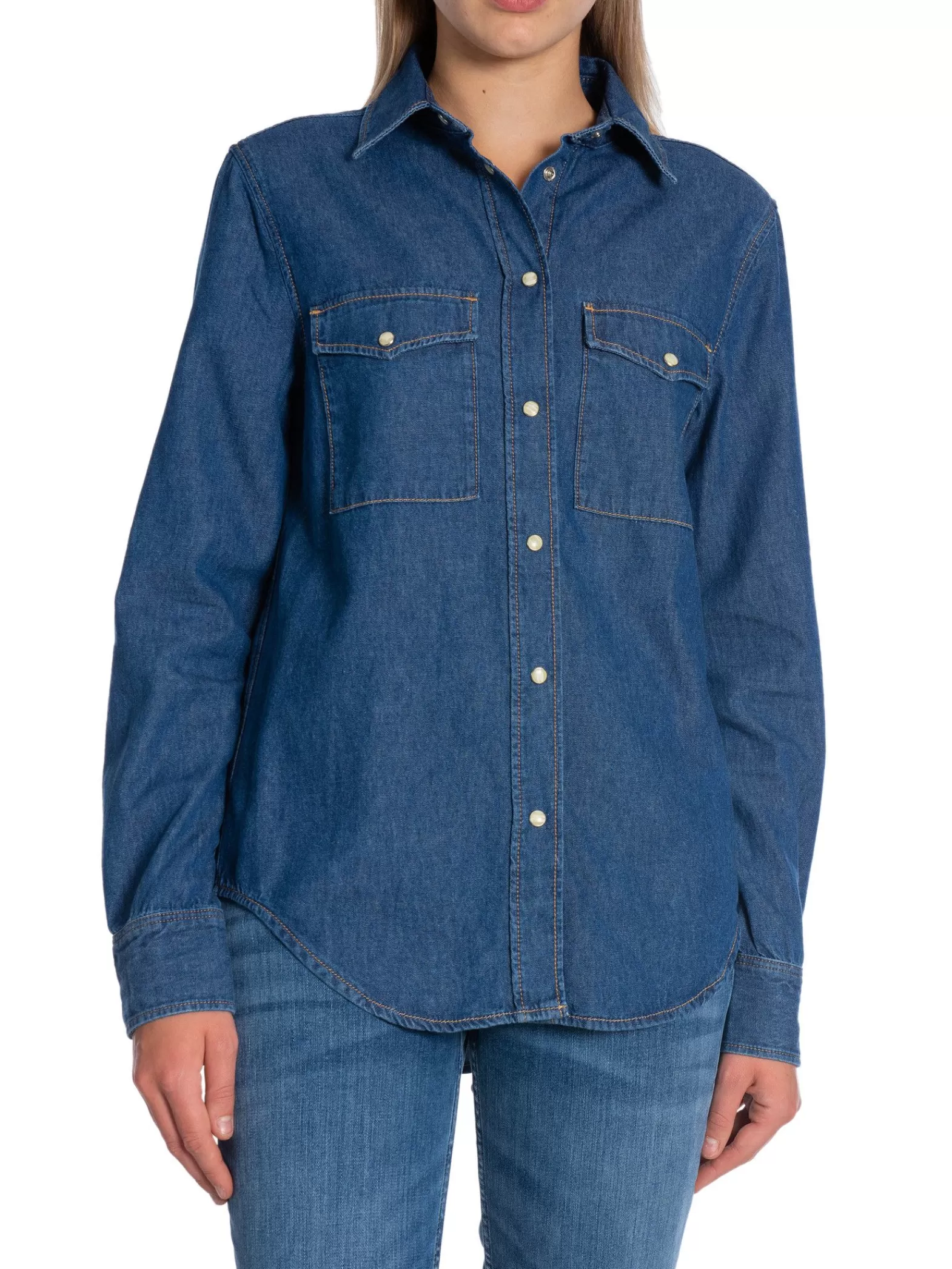 GANT Skjorta Regular Denim Indigo^ Skjortor