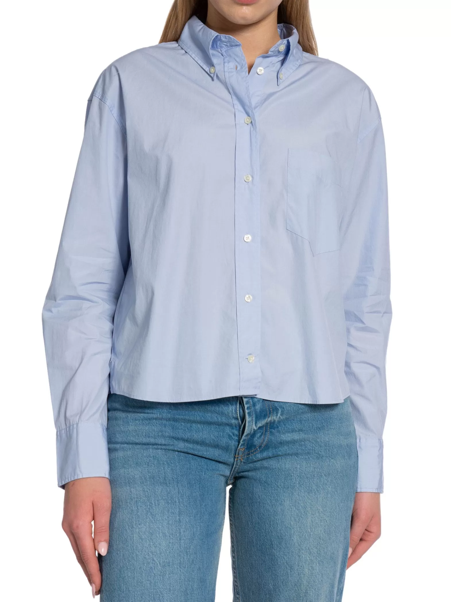 GANT Skjorta Rel Cropped Light Blue^ Skjortor