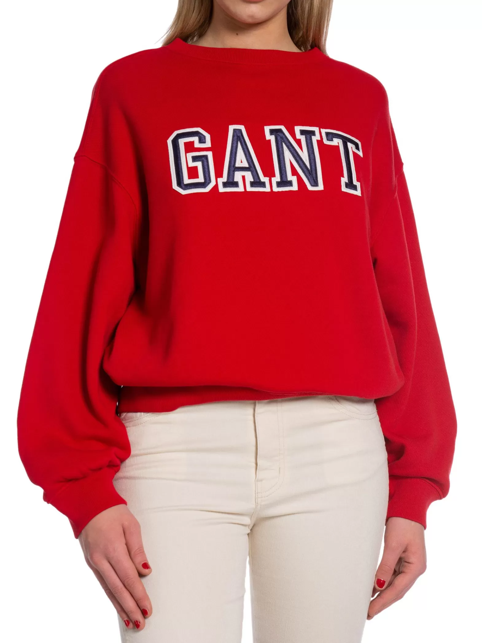 GANT Troja Logo C-Neck Ruby Red^ Tröjor & Koftor