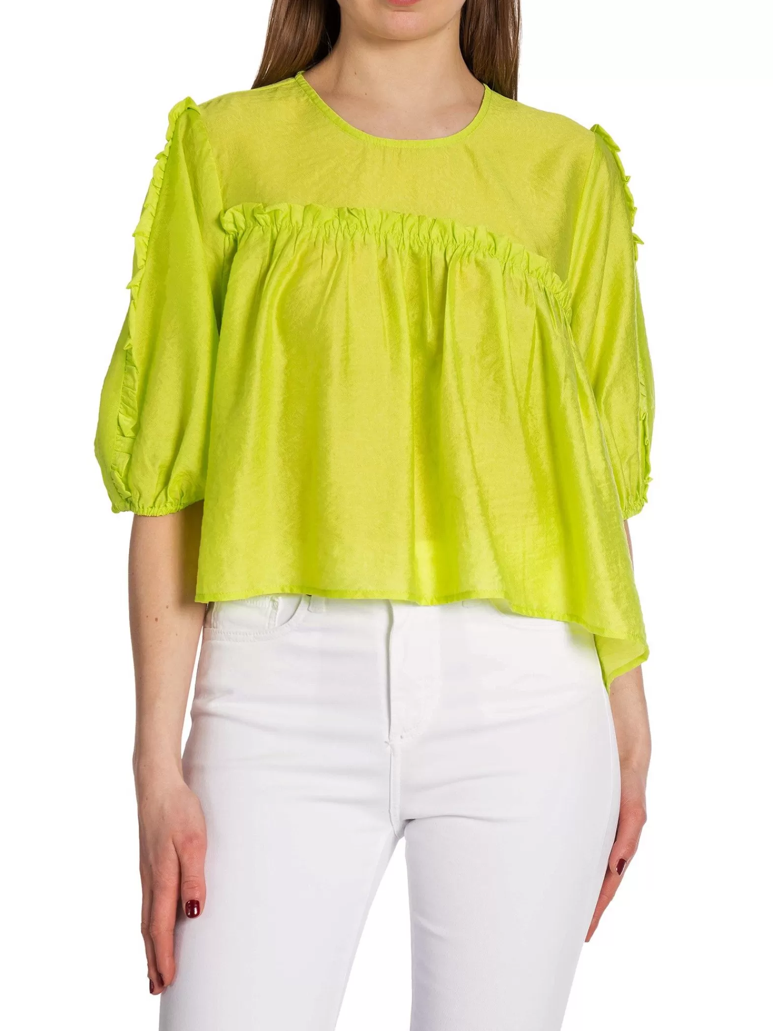 Gestuz Blus Thea Cropped Evening Primrose^ Blusar