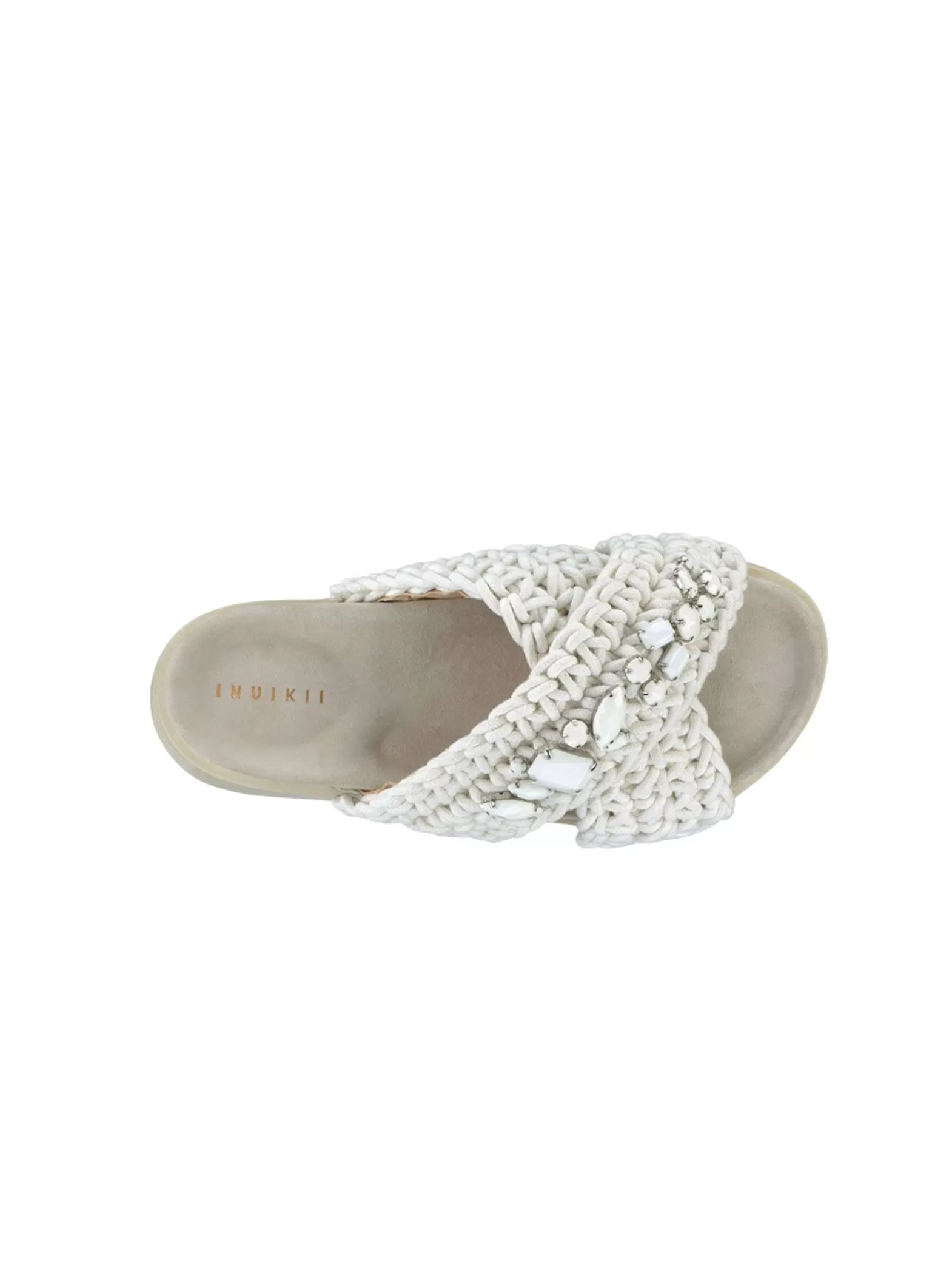 INUIKII Sandal Woven Stones Ivory^ Sandaler