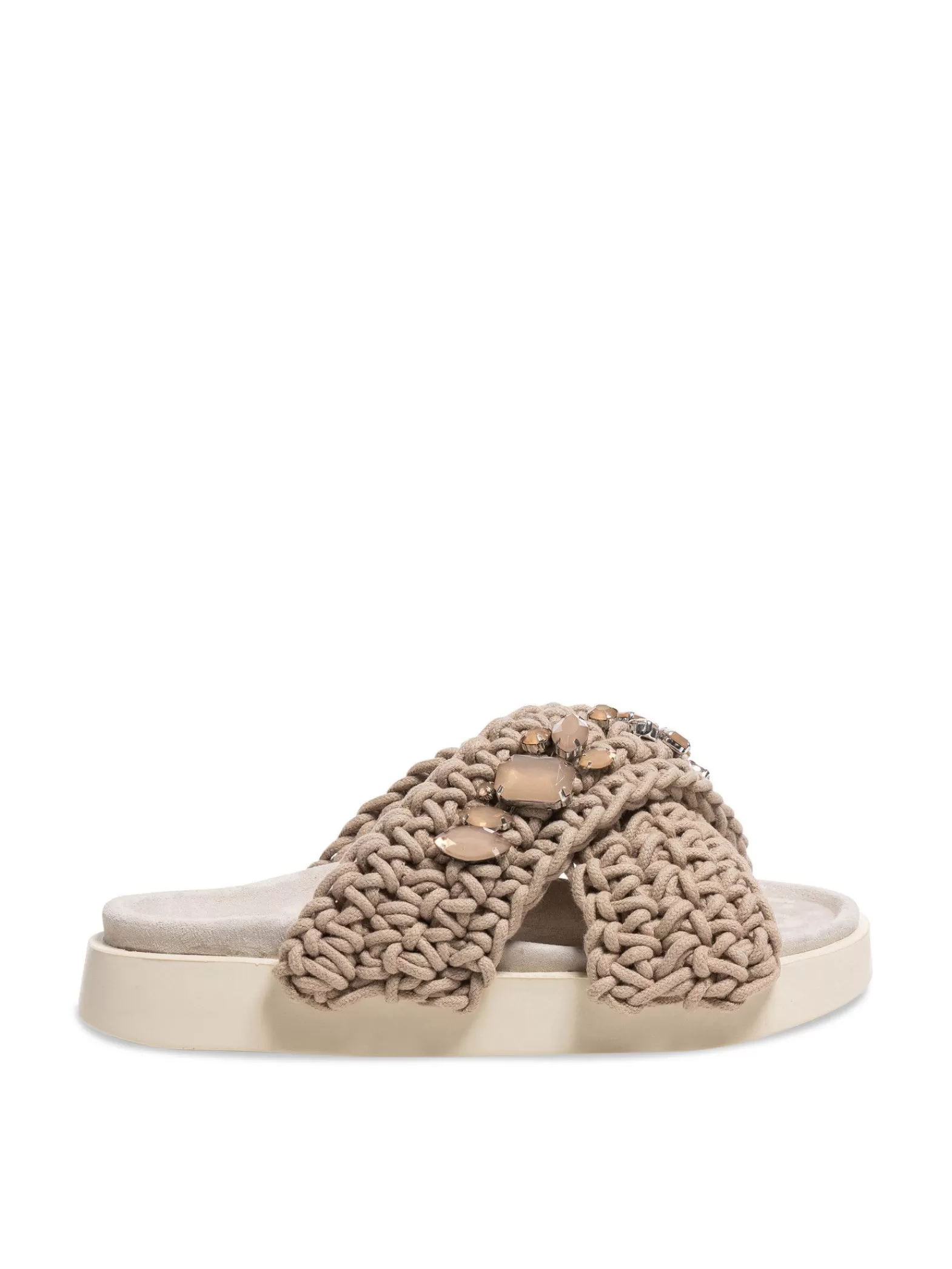 INUIKII Sandal Woven Stones Taupe^ Sandaler