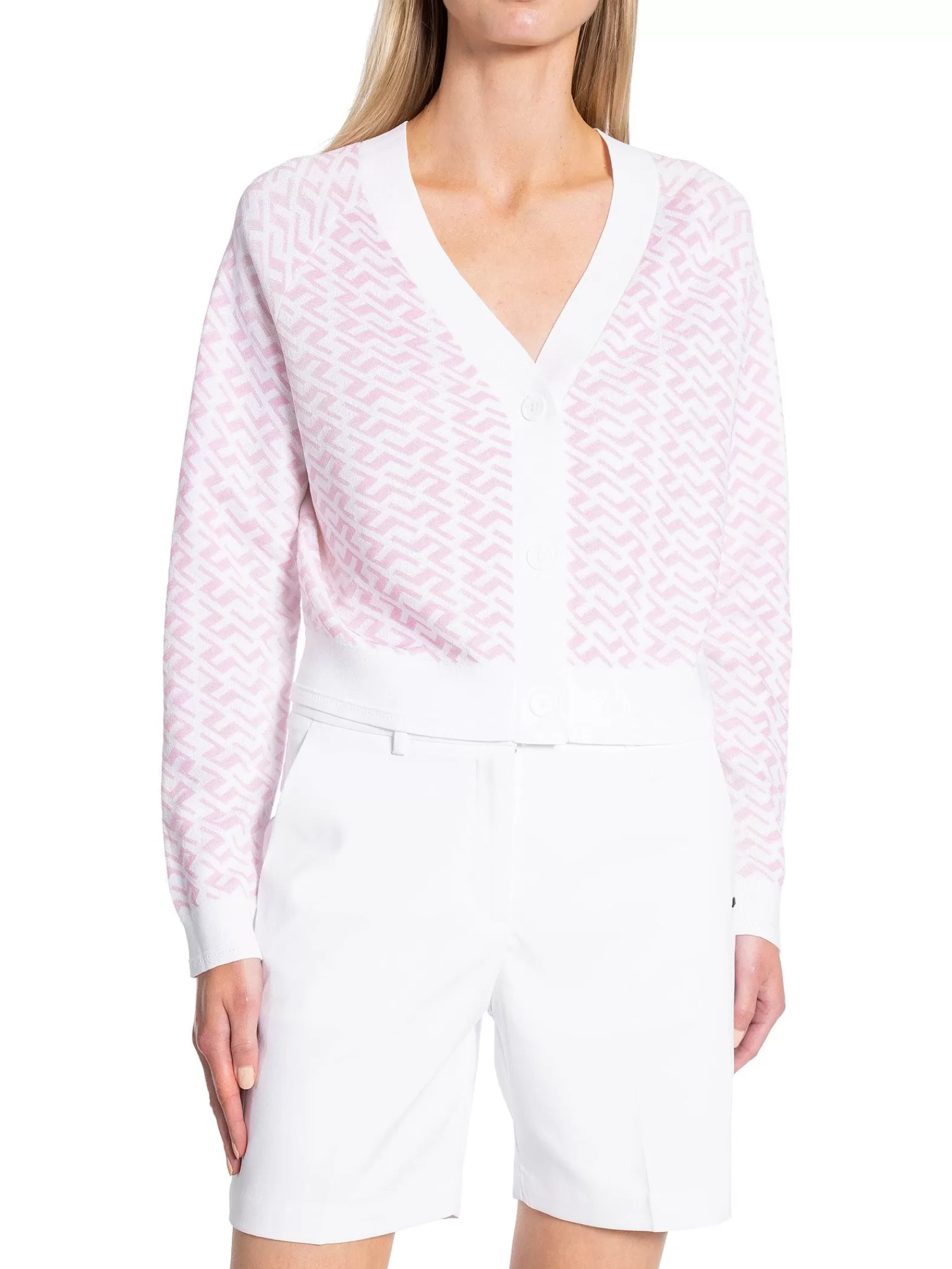 J.Lindeberg Kofta Hanna Knitted Cardigan White^ Sport & Träning