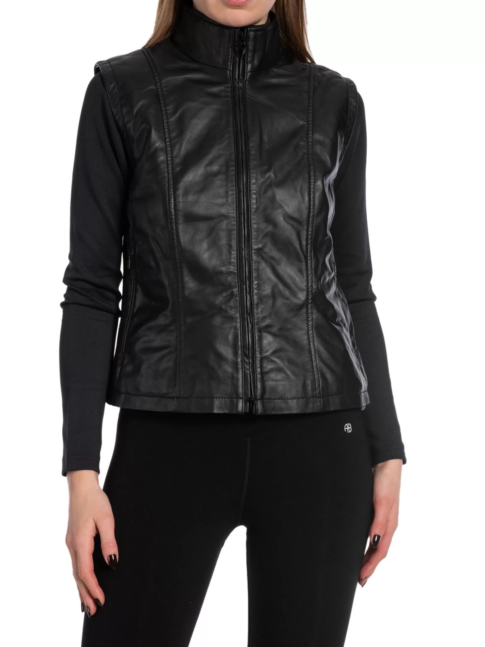 J.Lindeberg Vast Taylor Cropped Leather Black^ Sport & Träning