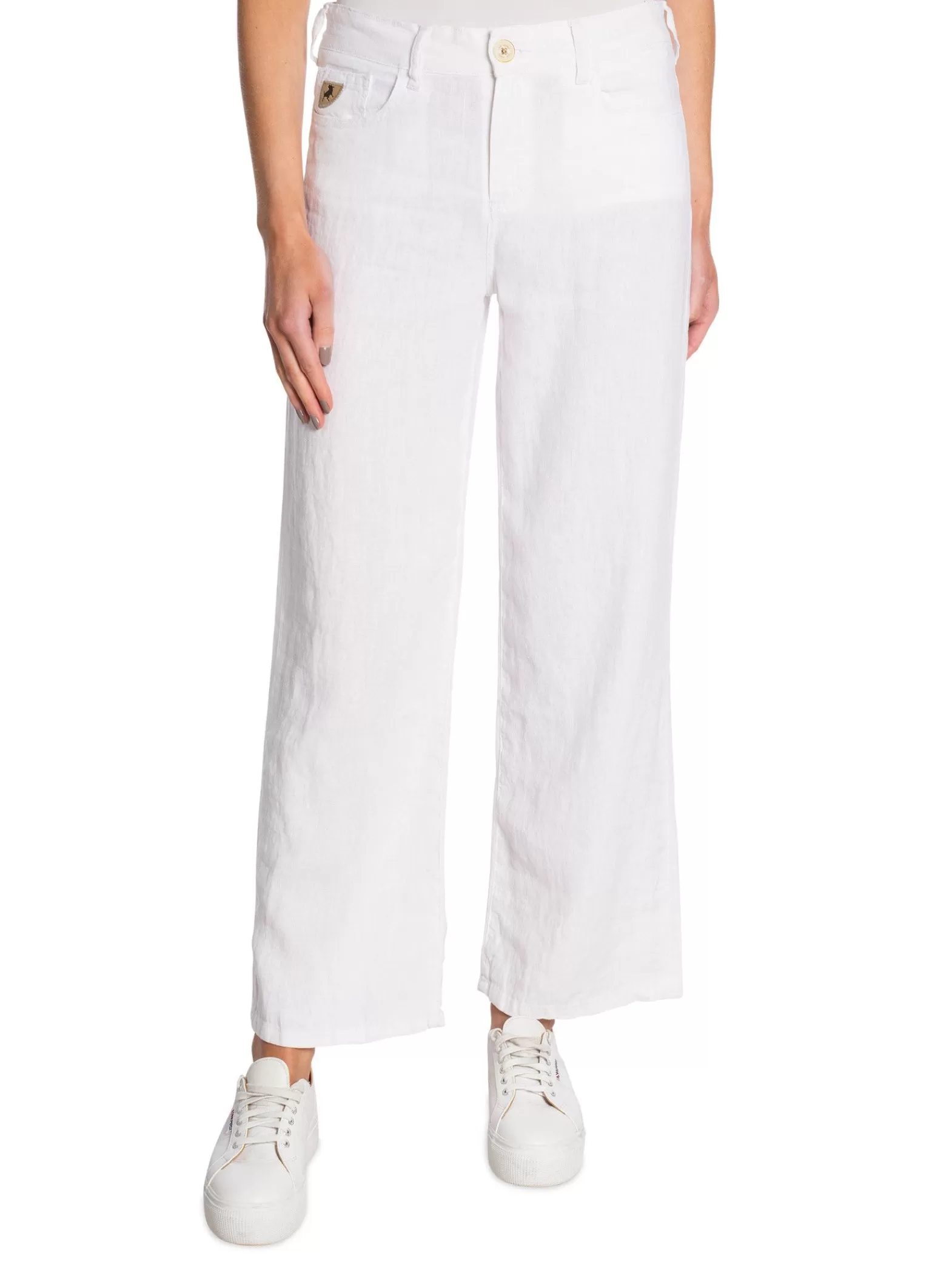 LOIS Jeans Lois Byxa Culotte Linen Colour White L32^ Byxor