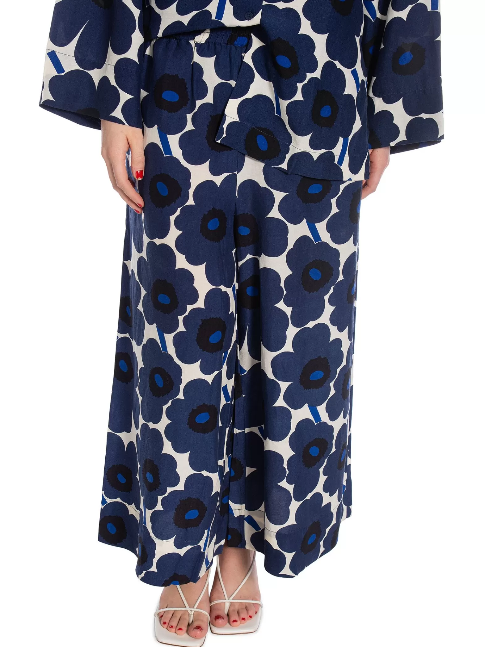 Marimekko Byxa Kuvio Unikko Dark Blue/ Off White^ Kjolar