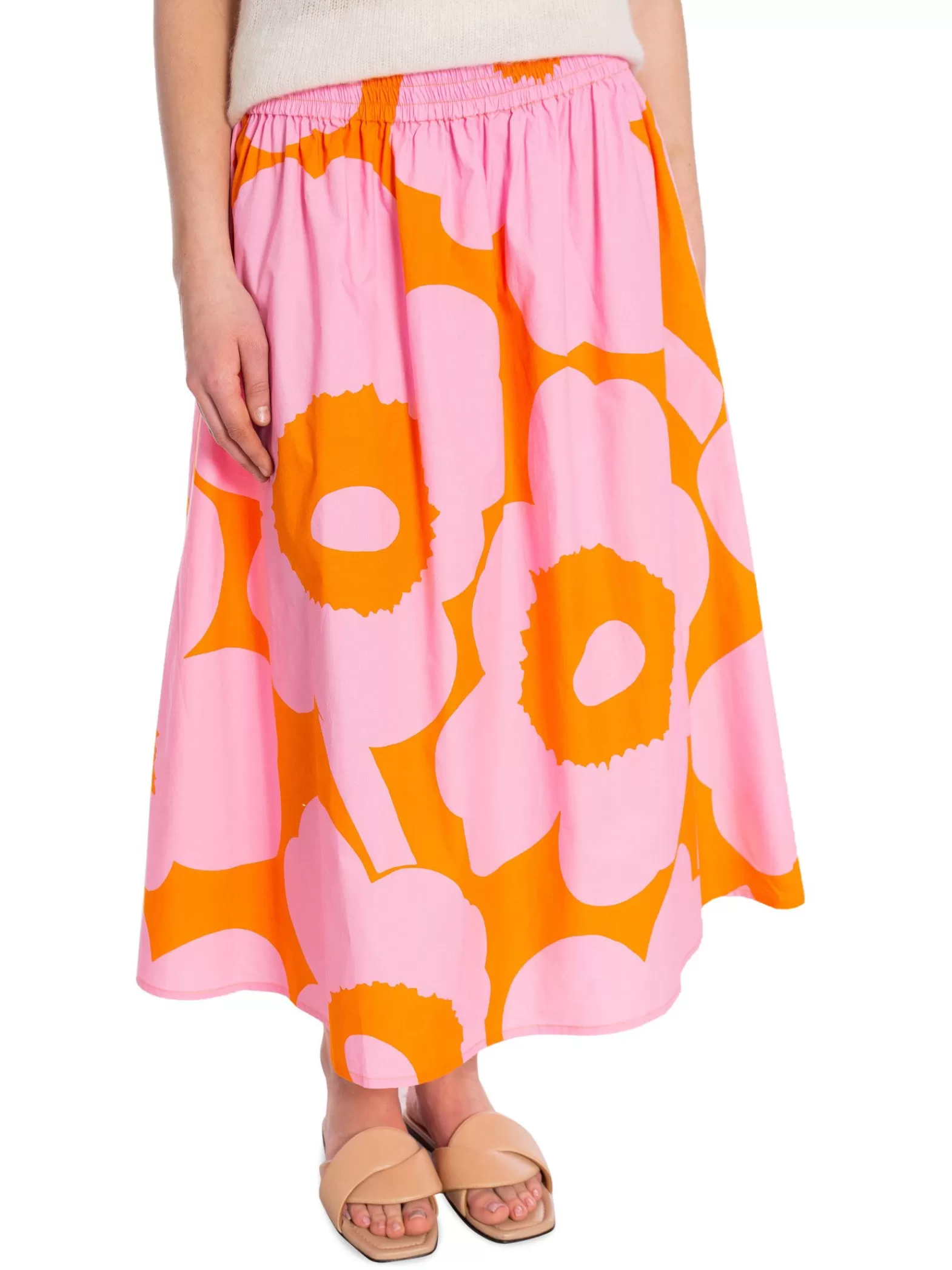 Marimekko Kjol Garrel Unikko Light Pink/ Orange^ Kjolar