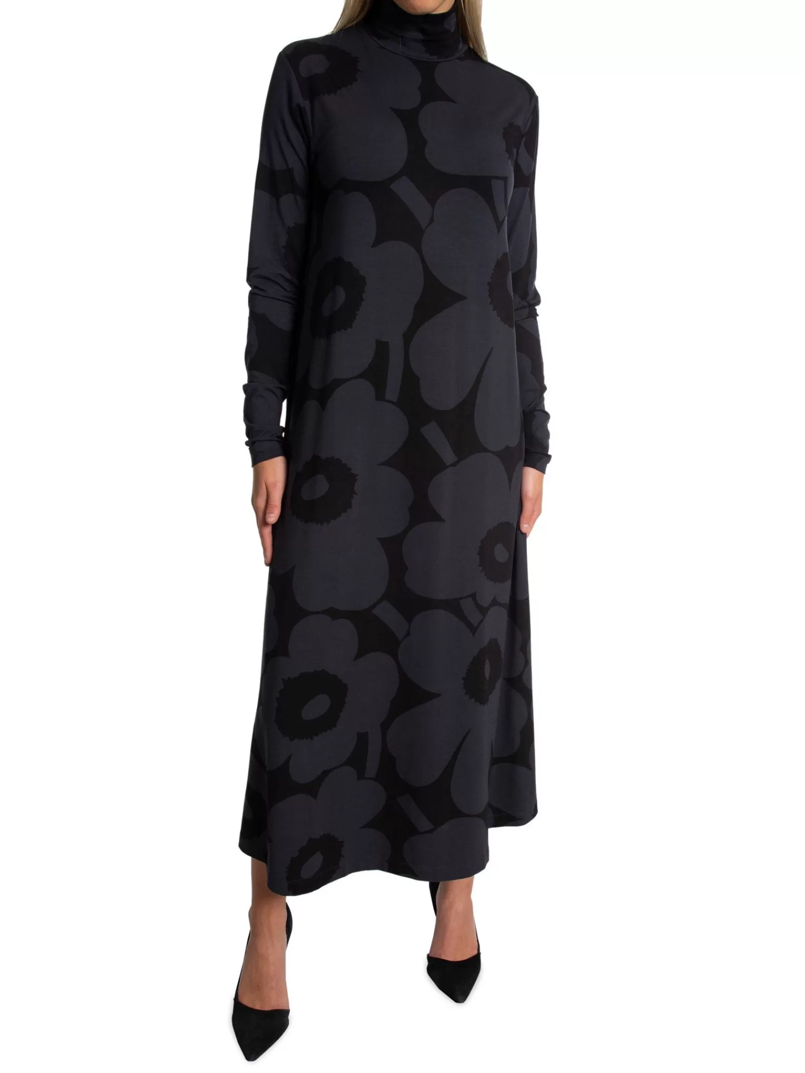 Marimekko Klanning Cavea Unikko Dark Grey Black^ Klänningar