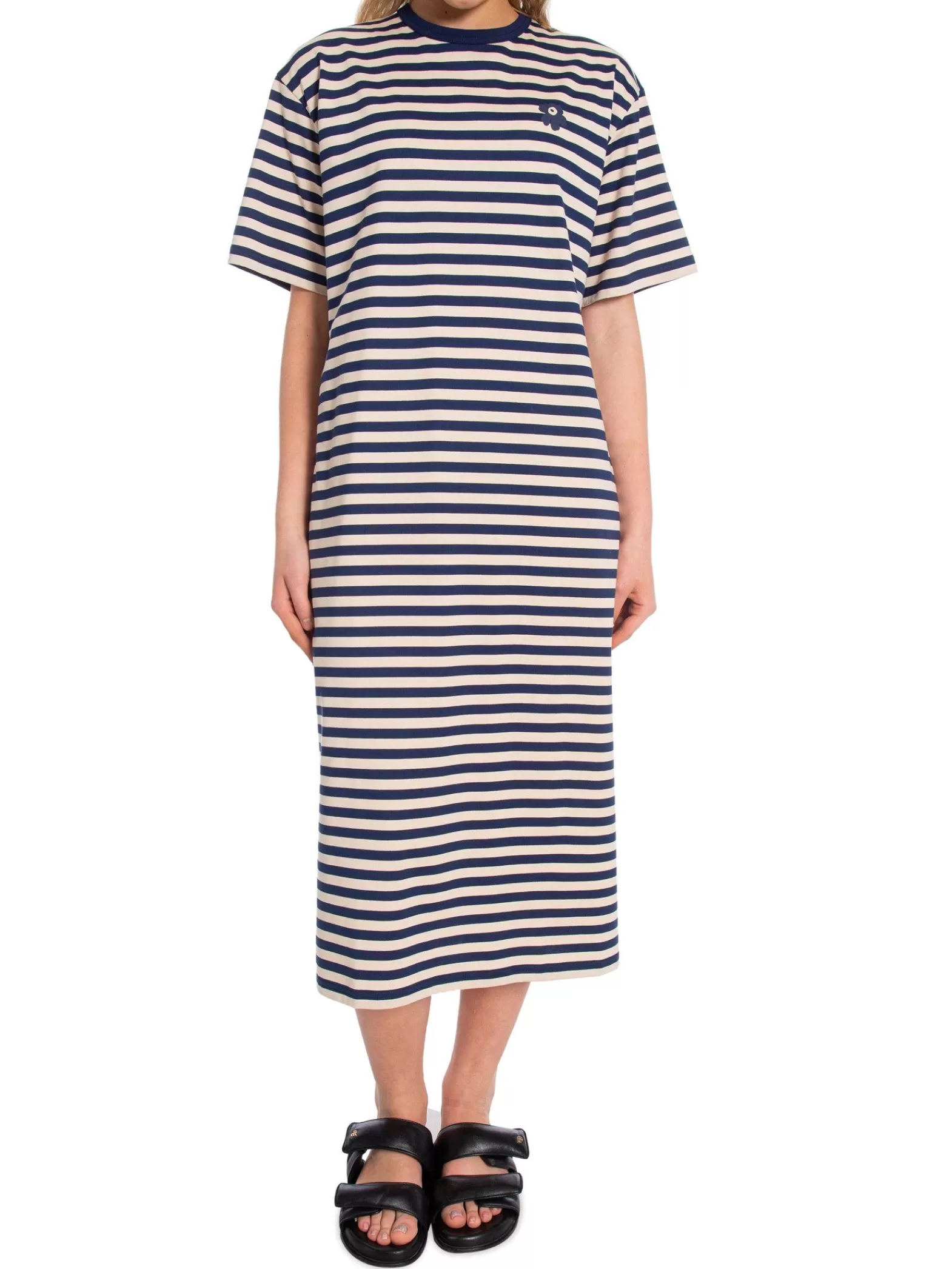 Marimekko Klanning Tasaraita Oversized Dark Blue/ Beige^ Klänningar