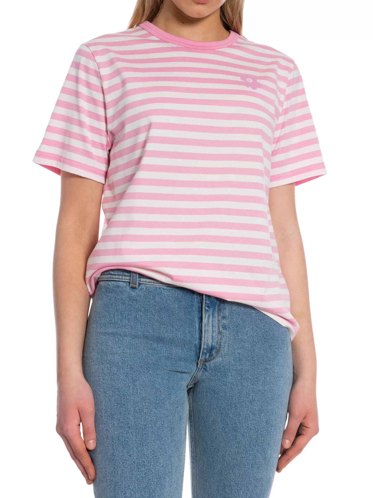 Marimekko Topp Tasaraita Relaxed Ss Light Pink/ Off White^ Toppar