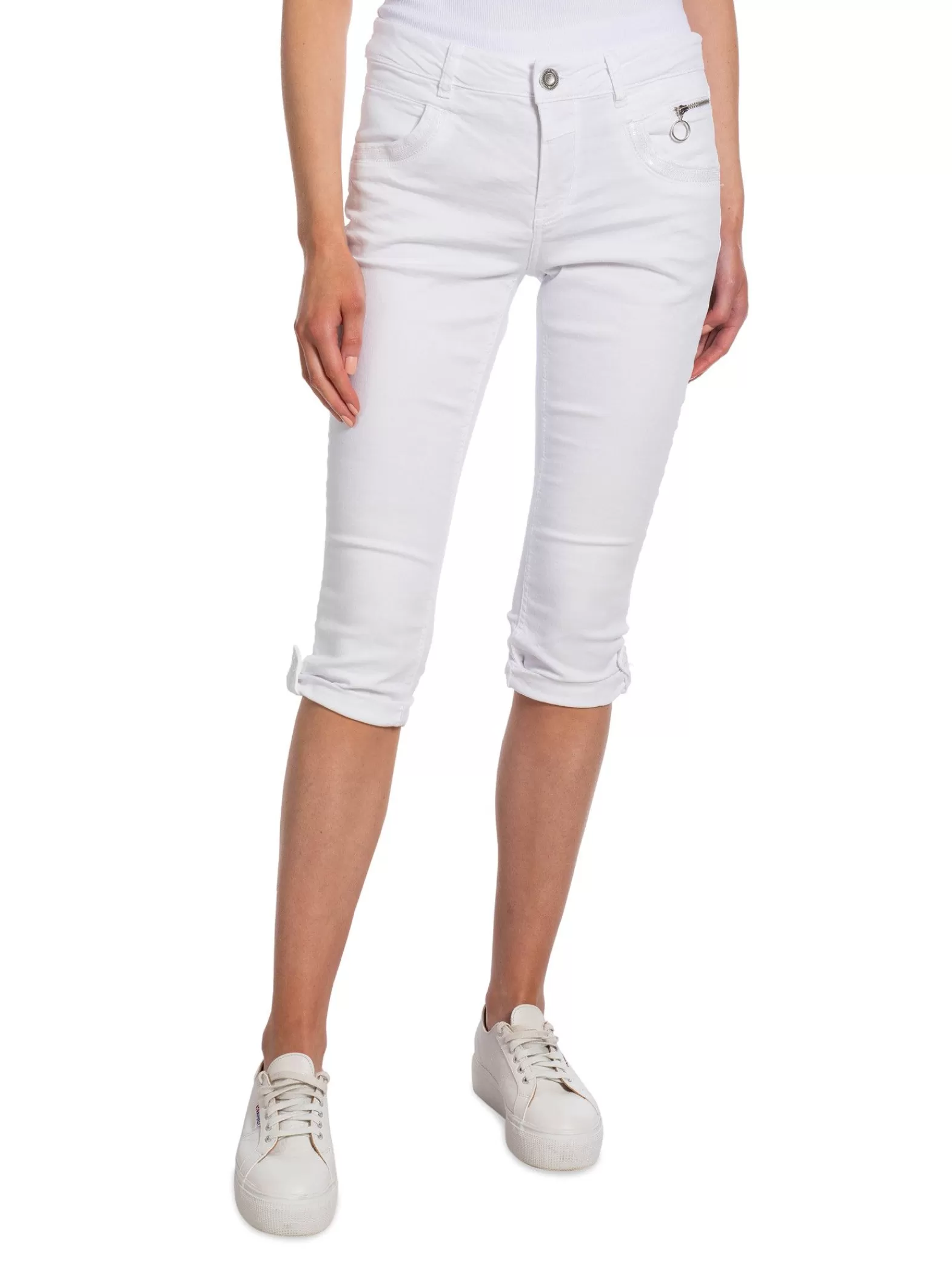 Mos Mosh Byxa Naomi Power Capri White^ Byxor