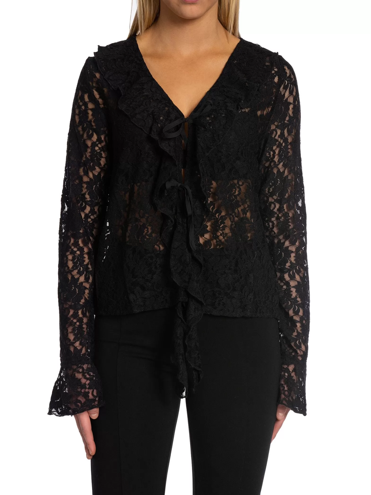 Neo Noir Blus Anika Lace Black^ Blusar