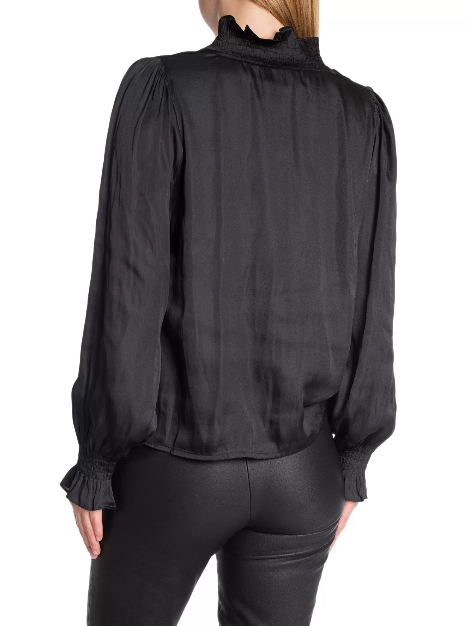 Neo Noir Blus Brielle Satin Black^ Blusar