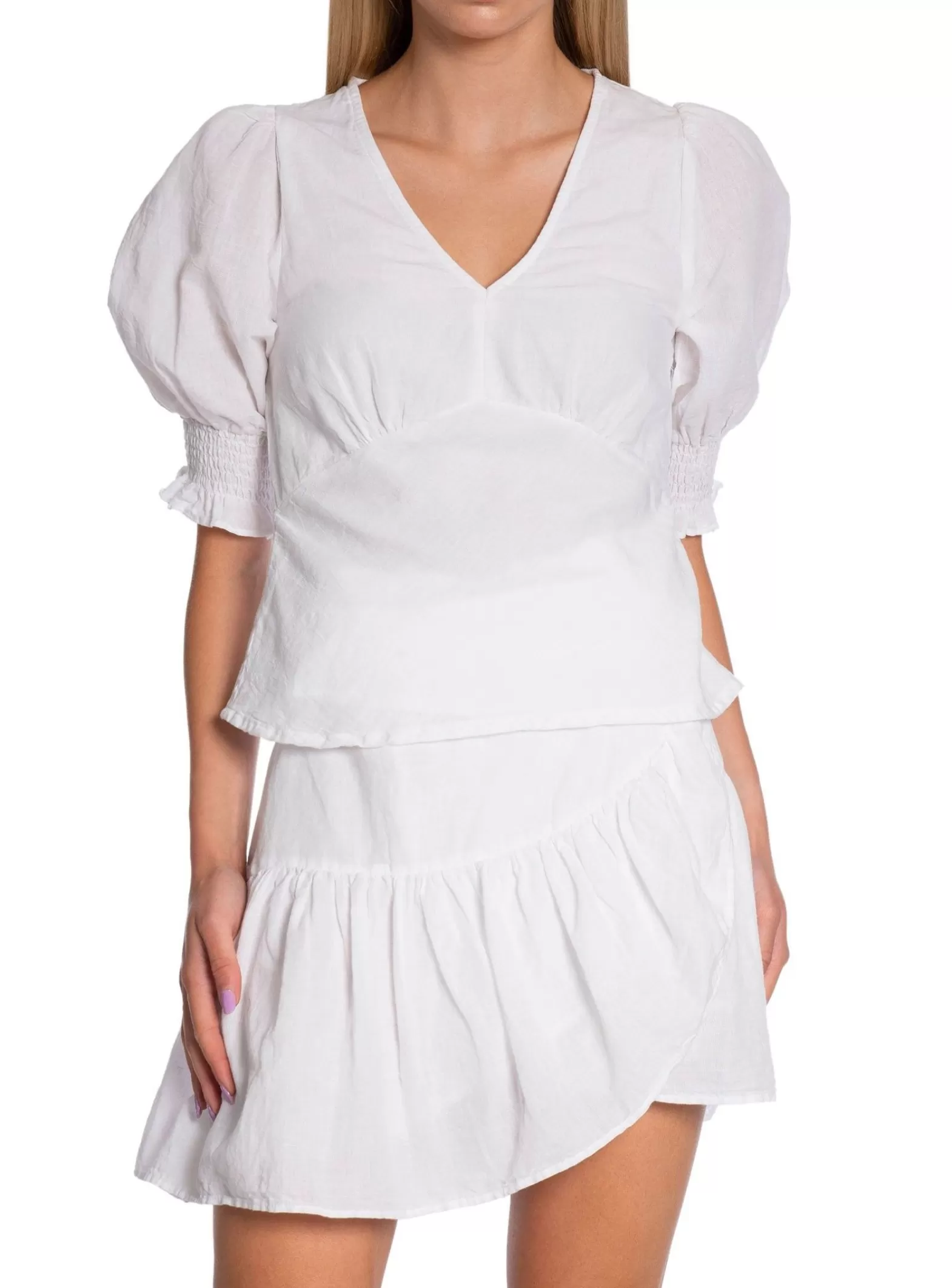 Neo Noir Blus Faya Linen White^ Blusar